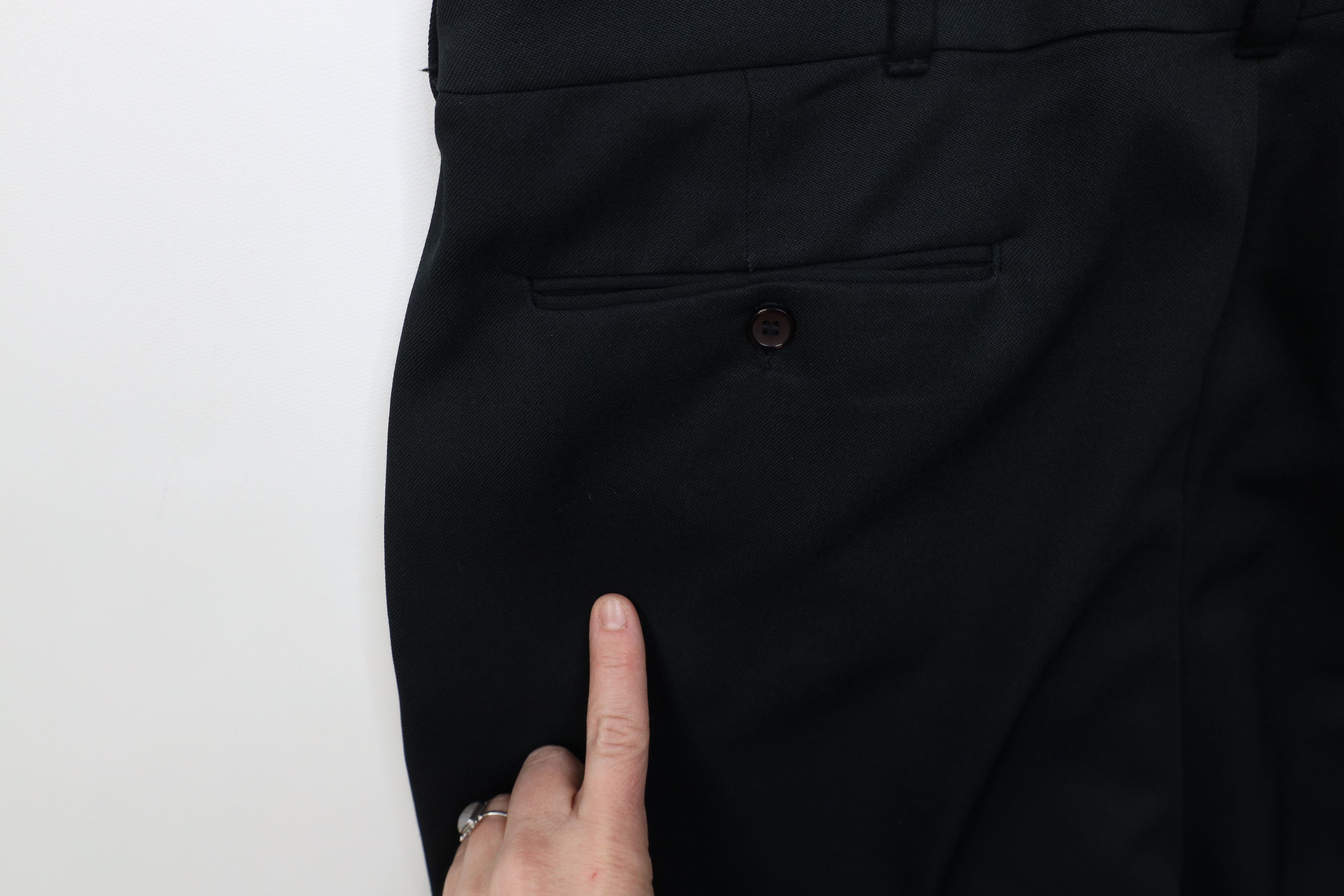 Vintage Vintage 70s Streetwear Flared Wide Leg Chino Pants Black USA Size US 36 / EU 52 - 13 Thumbnail