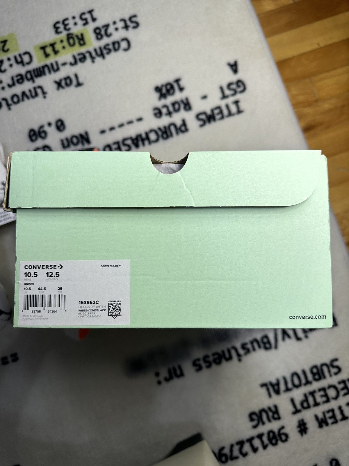 Converse × Off-White × Virgil Abloh Converse Chuck Taylor All Star 70 Hi Off-White Size US 10.5 / EU 43-44 - 7 Thumbnail