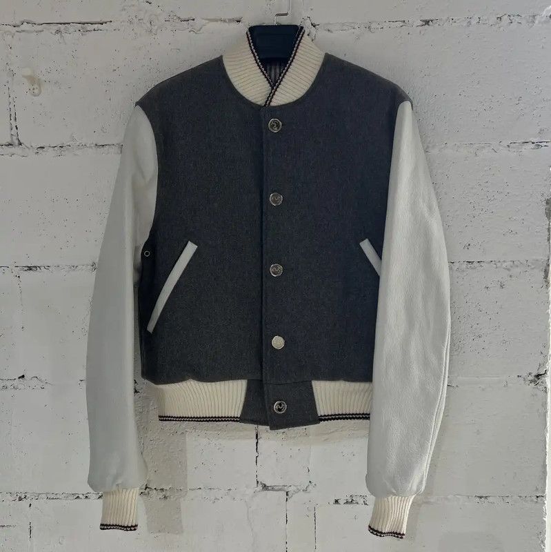Thom Browne Thom Browne Gray Leather Women's Jacket 0089 Size M / US 6-8 / IT 42-44 - 1 Thumbnail
