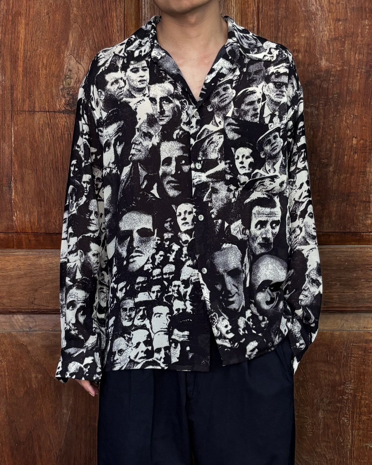 Jean Paul Gaultier FREE TAX! 1992 Archive Faces Polyester Camp