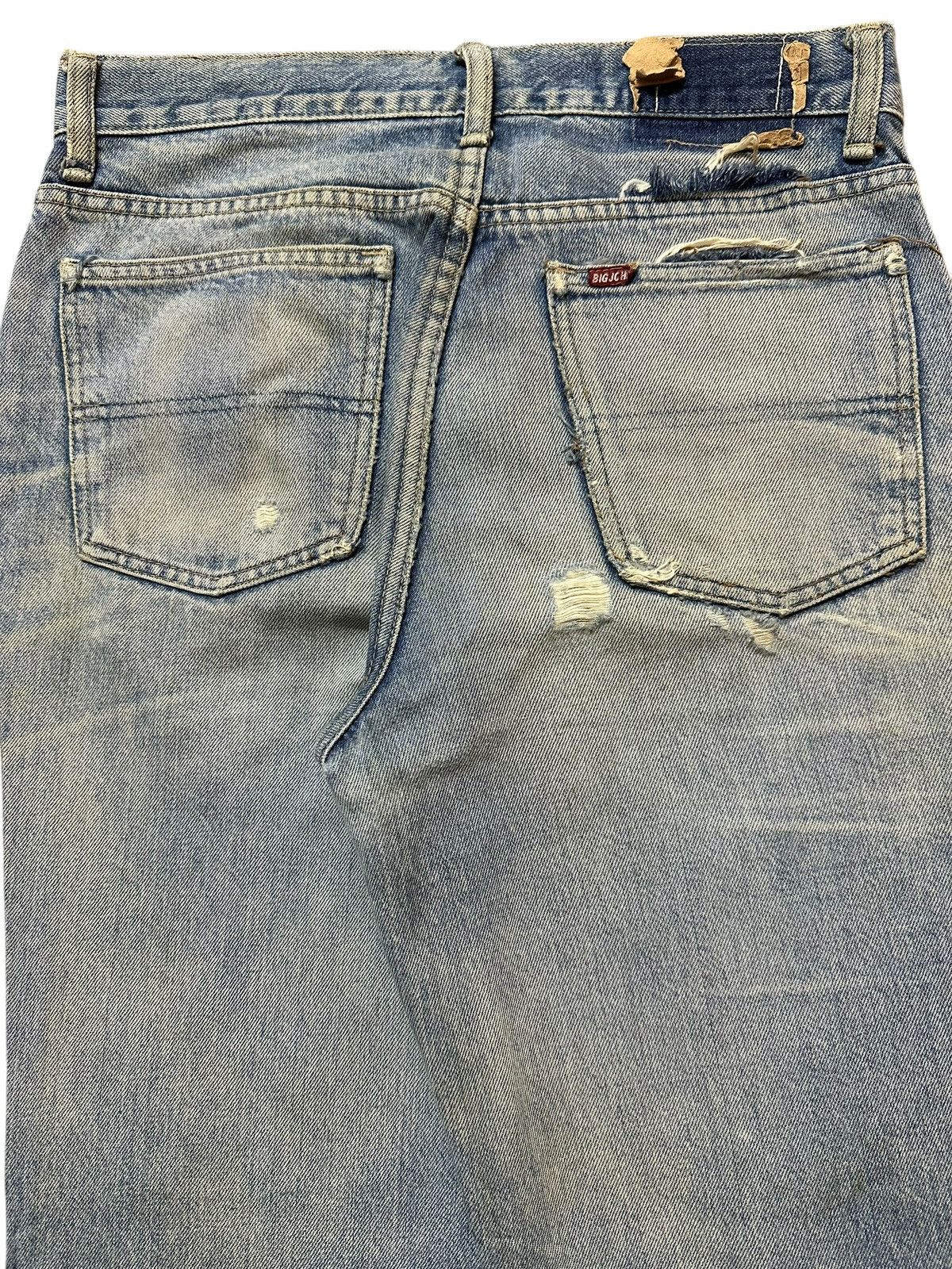 Big John Vintage Big John Blue Wash Faded Distressed Style Jeans Size US 29 - 6 Thumbnail