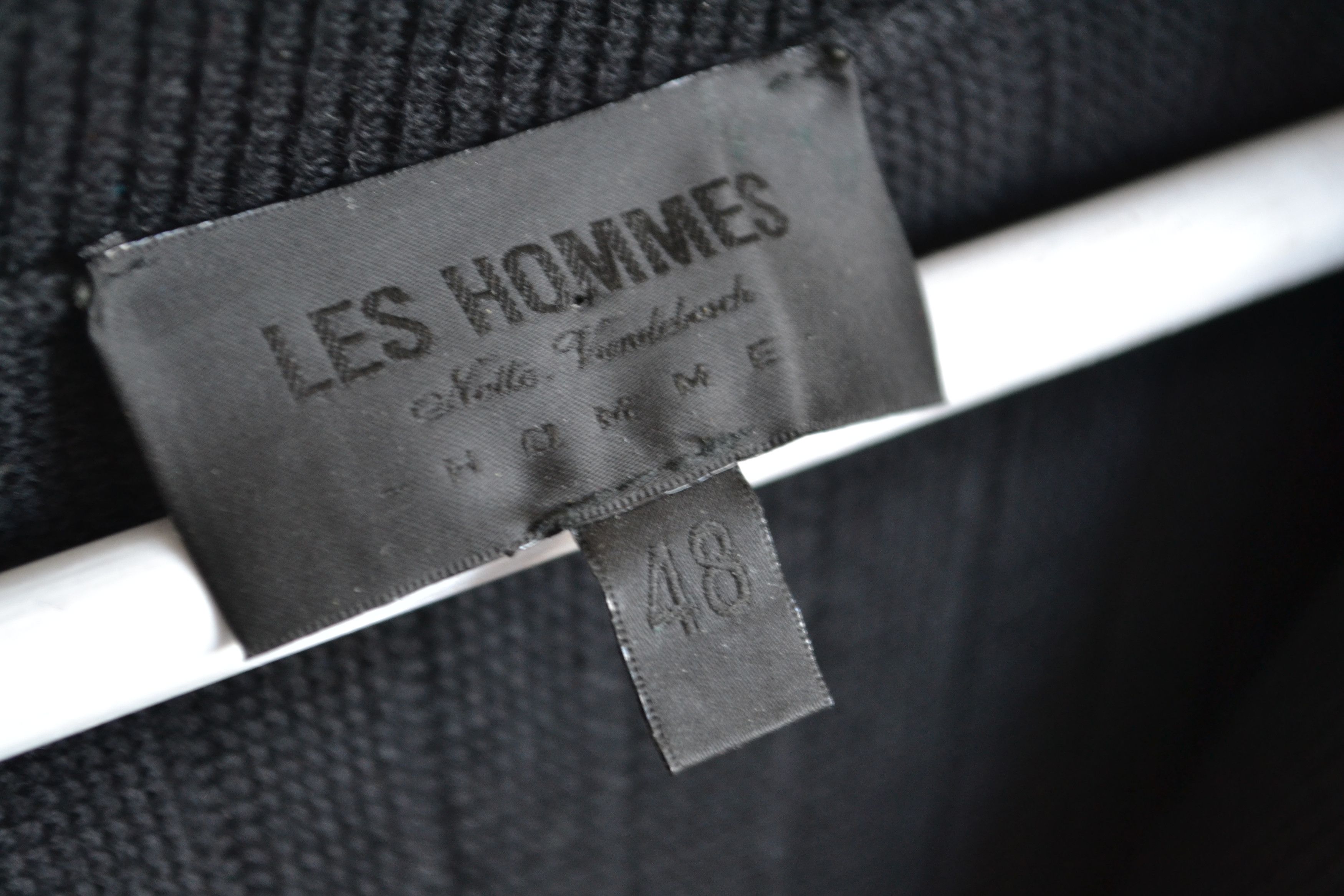 Les Hommes LES HOMMES Sweater Wool Knit Zip Metal Jumper Leather Size US M / EU 48-50 / 2 - 3 Thumbnail