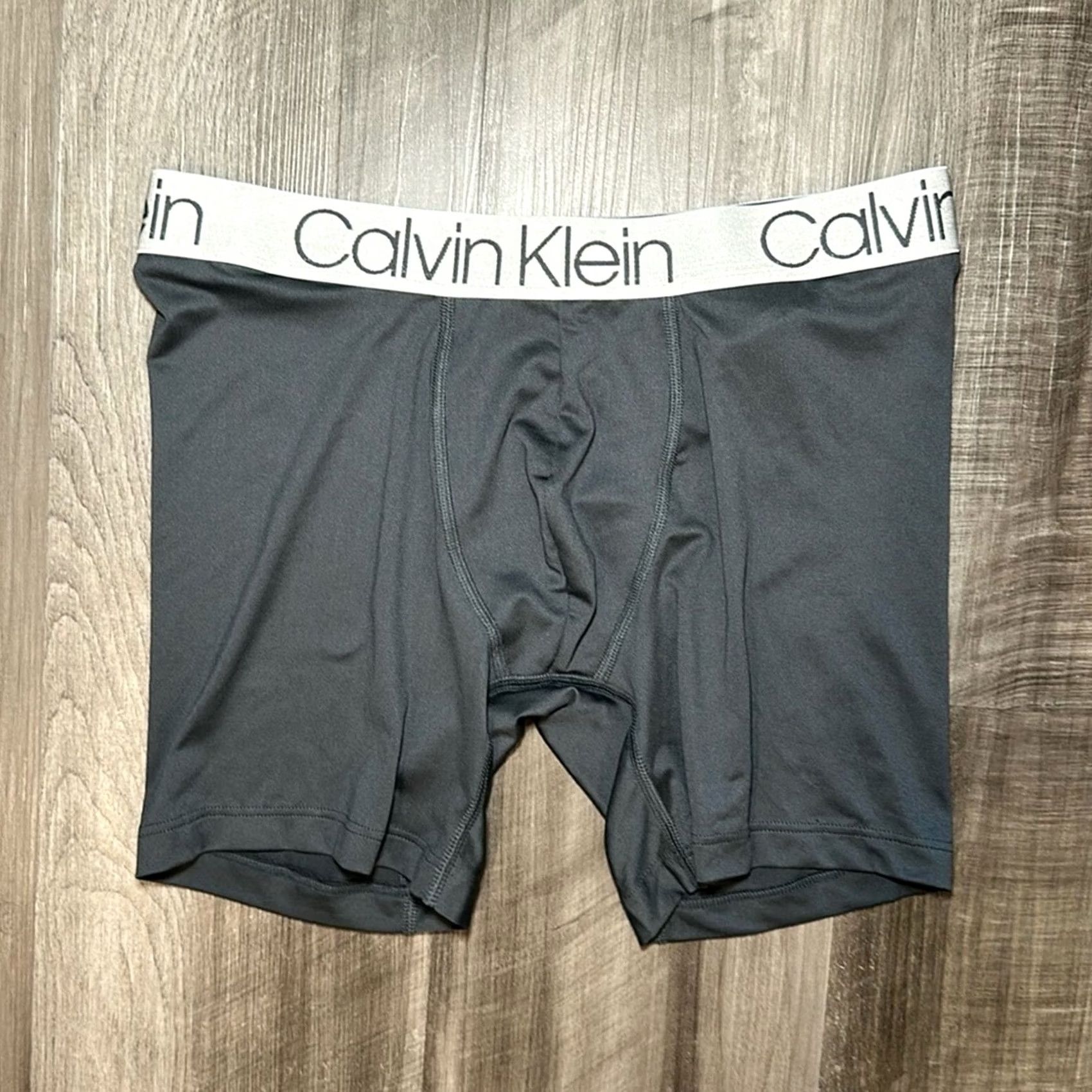 Calvin Klein Calvin Klein Boxer Brief - Small - Mens - Underwear - Gray - Microfiber - Boxer Brief - S Size 36R - 2 Thumbnail