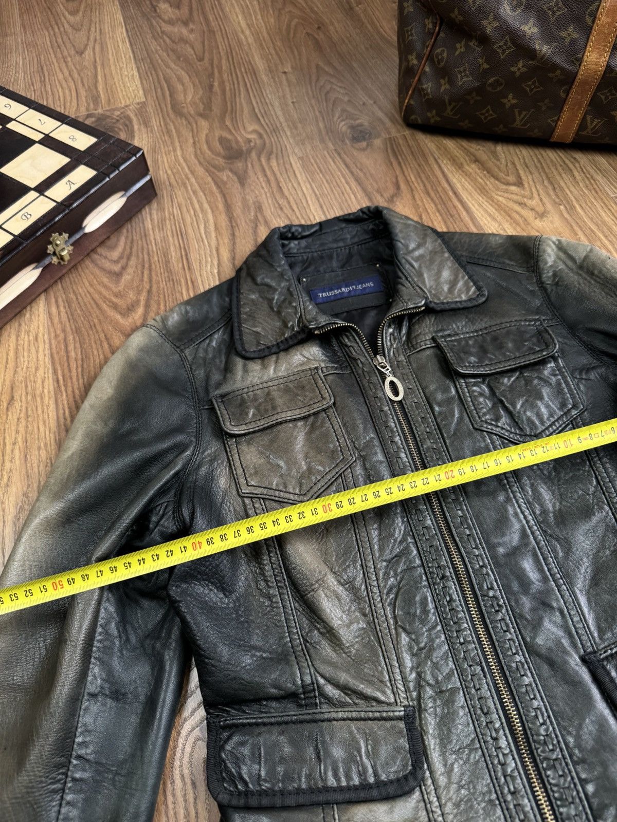 Trussardi Vintage leather jacket Trussardi Italy original item Size US S / EU 44-46 / 1 - 5 Thumbnail