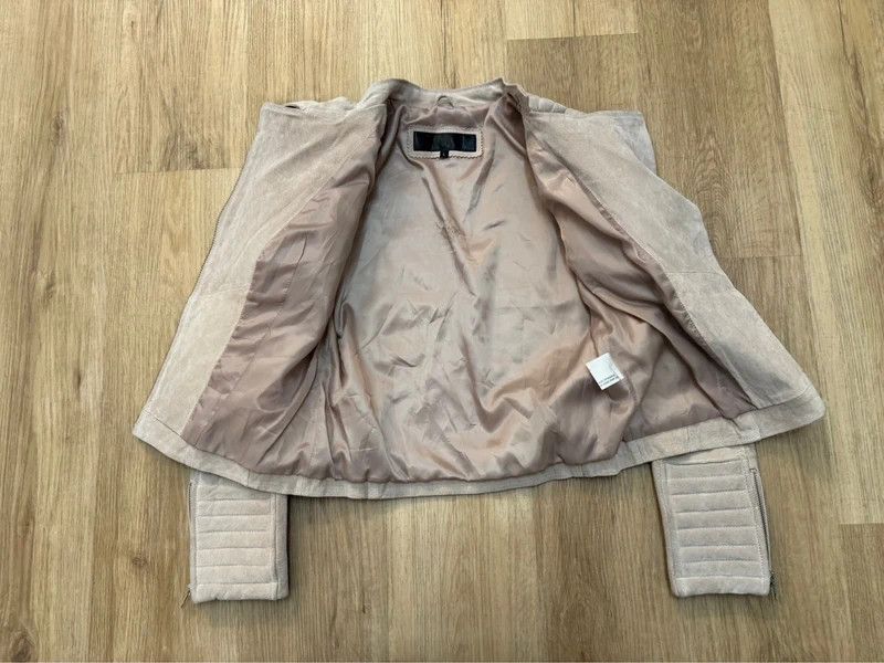 Other Meotine Suede Leather Biker Jacket Beige size L Size L / US 10 / IT 46 - 4 Thumbnail