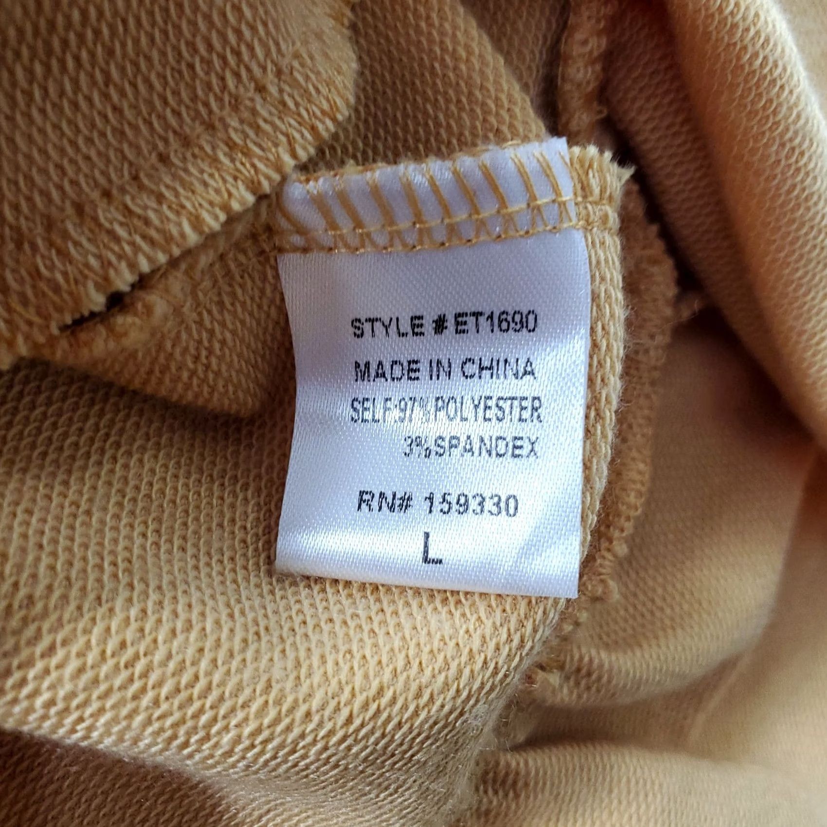 Vintage Heyson Tunic Top Womens L Yellow Stretch Peplum Hem Long Sleeve Button Front Shirt Womens Size L Yellow Size L / US 10 / IT 46 - 7 Thumbnail