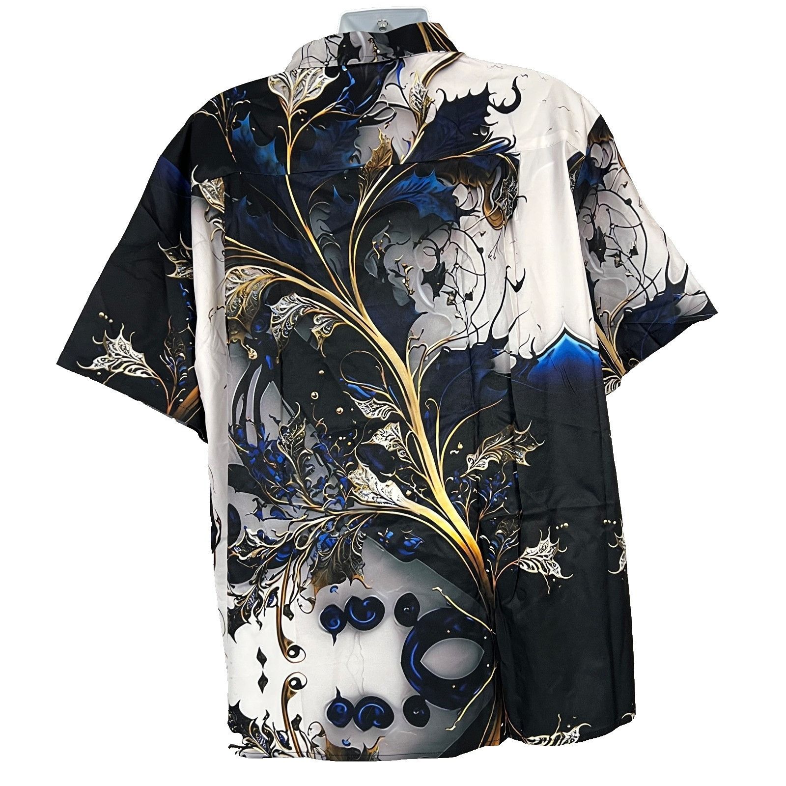 Other Royaura Hawaiian Surreal Trippy Leaves Mens Button Shirt siz Size US XXL / EU 58 / 5 - 2 Thumbnail