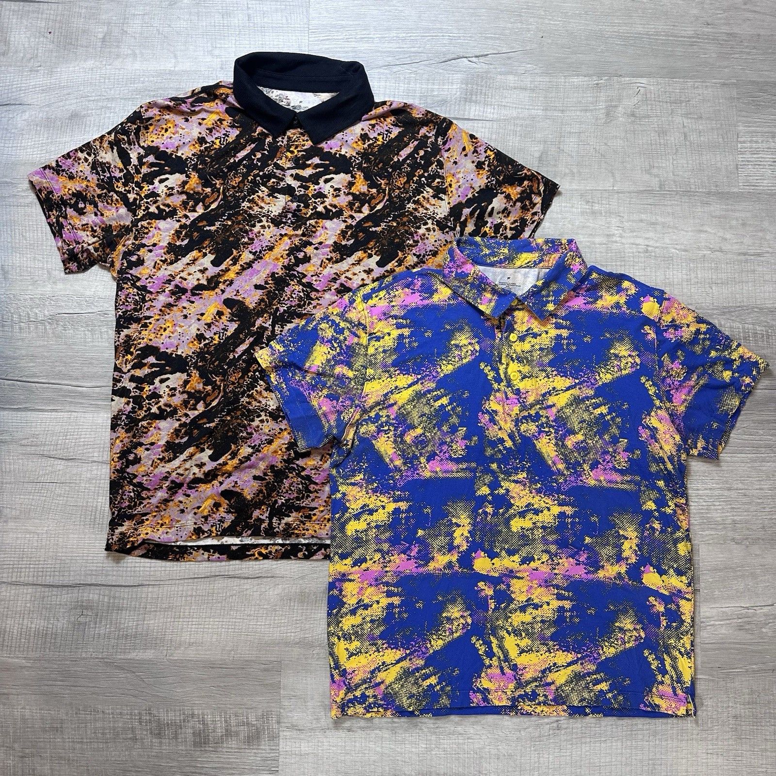 Fabletics (2) Fabletics The 24-7 Golf Polo Shirt Men's Large Abstract Size US L / EU 52-54 / 3 - 1 Thumbnail
