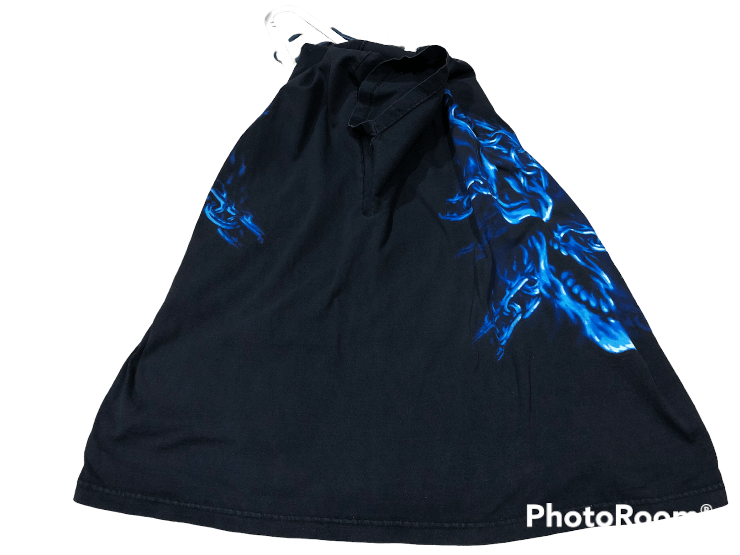 ODM Vintage ODM Big Print Blue Fire Skull Harley Davidson Tshirt Size US XXL / EU 58 / 5 - 4 Thumbnail