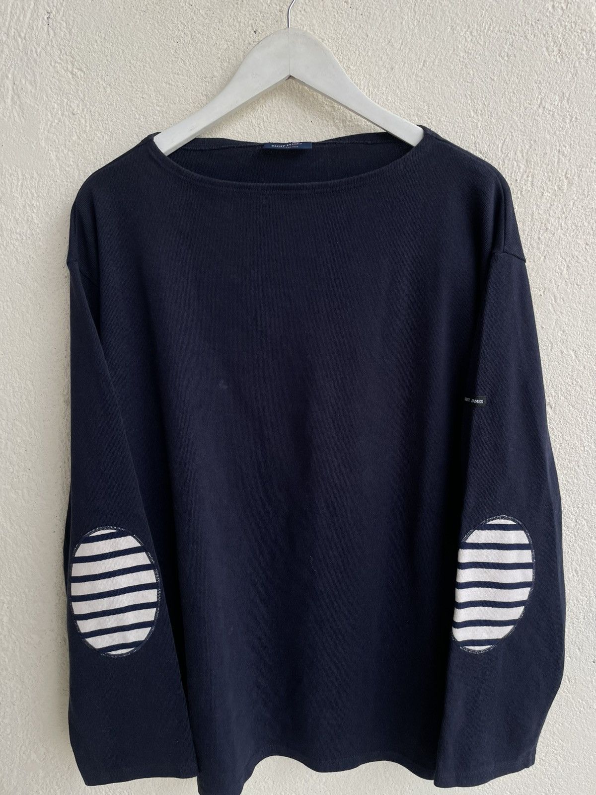 Maison Margiela Saint James Naval Breton Elbow Patch Long Sleeve Number Nine Size US XL / EU 56 / 4 - 2 Thumbnail