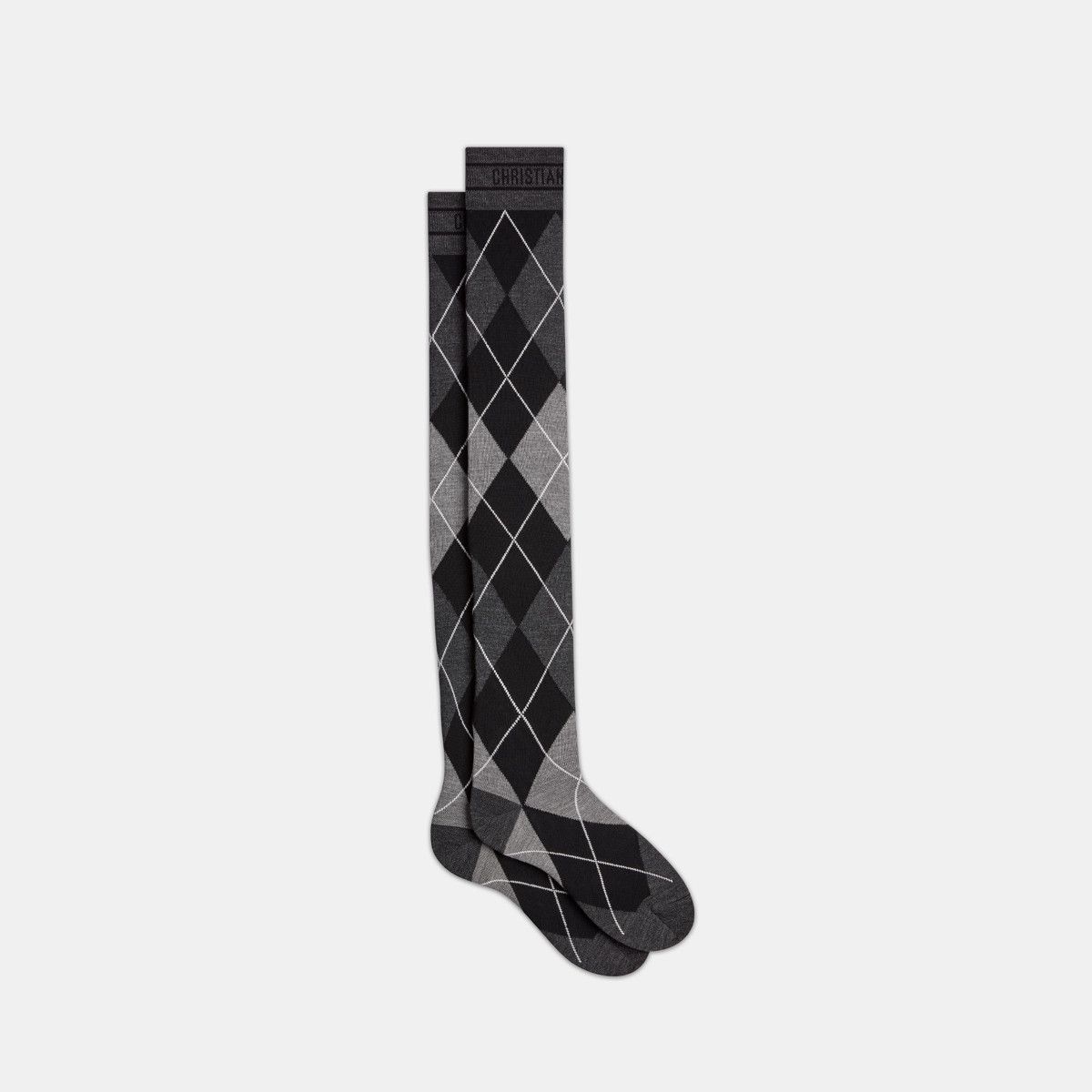 Dior o1bcso1str0226 Size:OS/High Socks in Grey/Black Size ONE SIZE - 1 Thumbnail