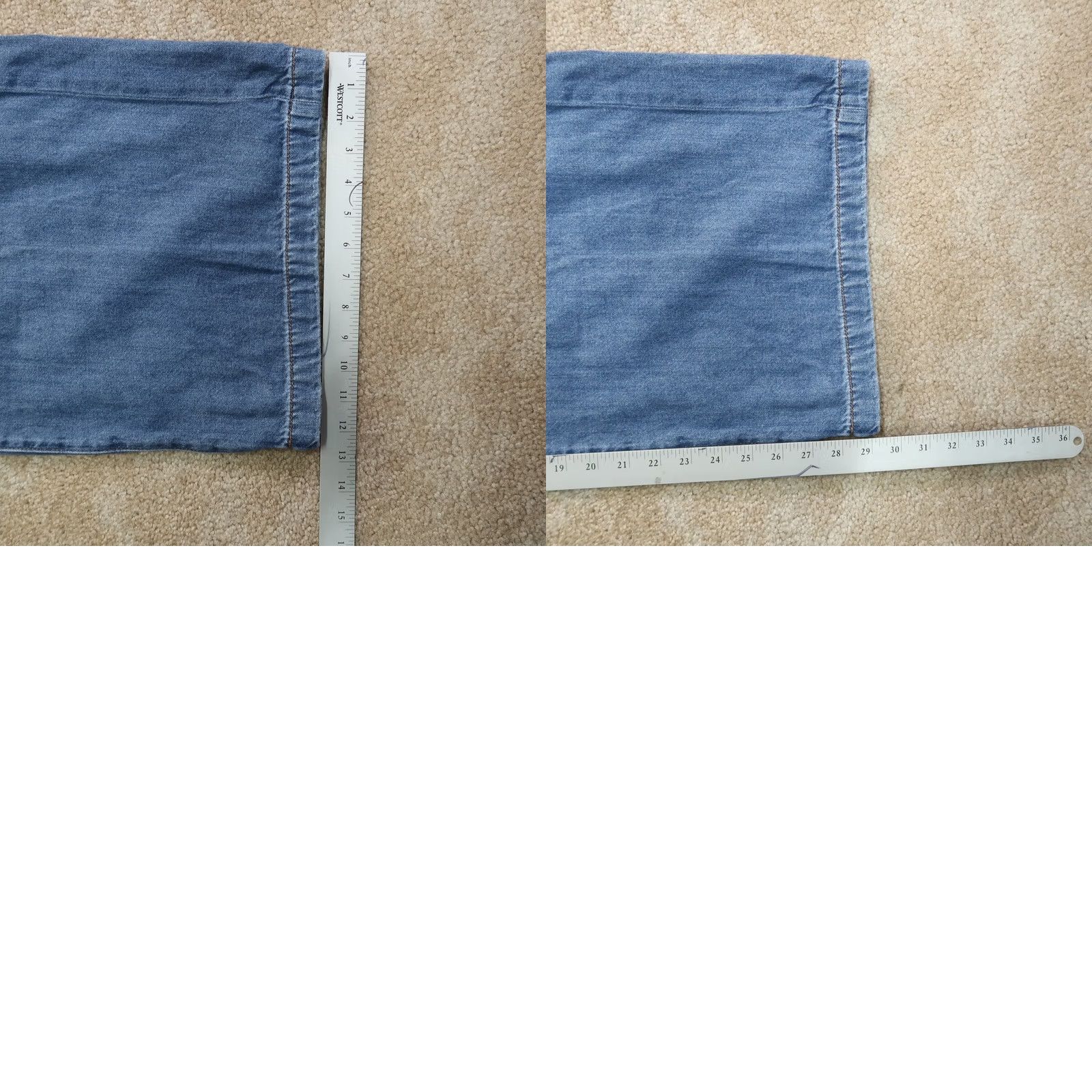 Vintage Hidden Wide-Leg Jeans Women 31 Blue Denim High Rise 5-Pocket Cotton Polyester Spandex Medium Wash Modern Vintage: No Size 24" / US 00 / IT 34 - 9 Thumbnail