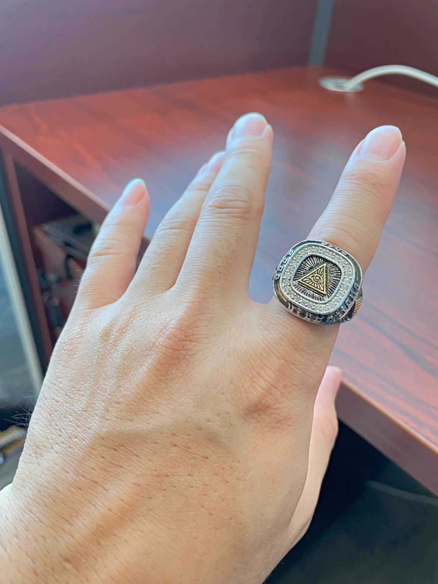 VIBE Chrome Punk Silver Ring Vintage Rings🔥🔥🔥 Size ONE SIZE - 1 Thumbnail