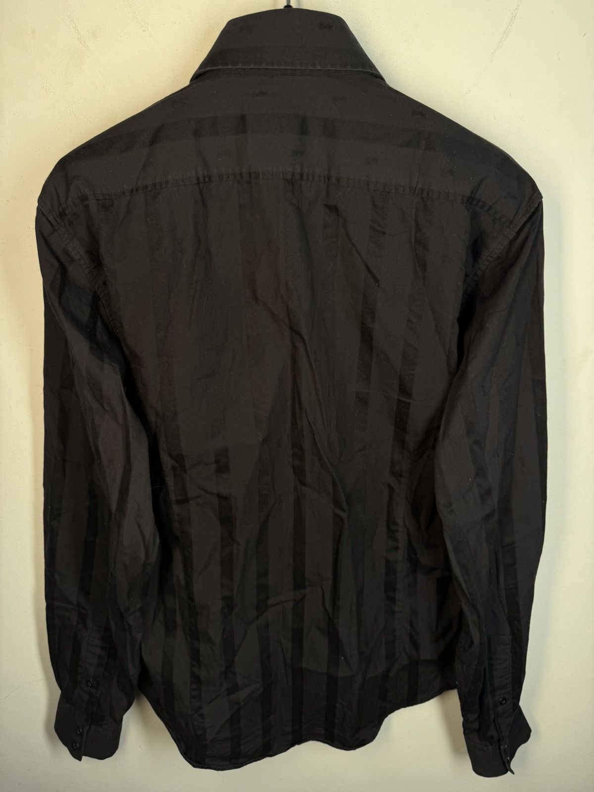 Yves Saint Laurent Monogram YSL Shirt Black Longsleeve Button Up Dress Collar Size US M / EU 48-50 / 2 - 18 Thumbnail
