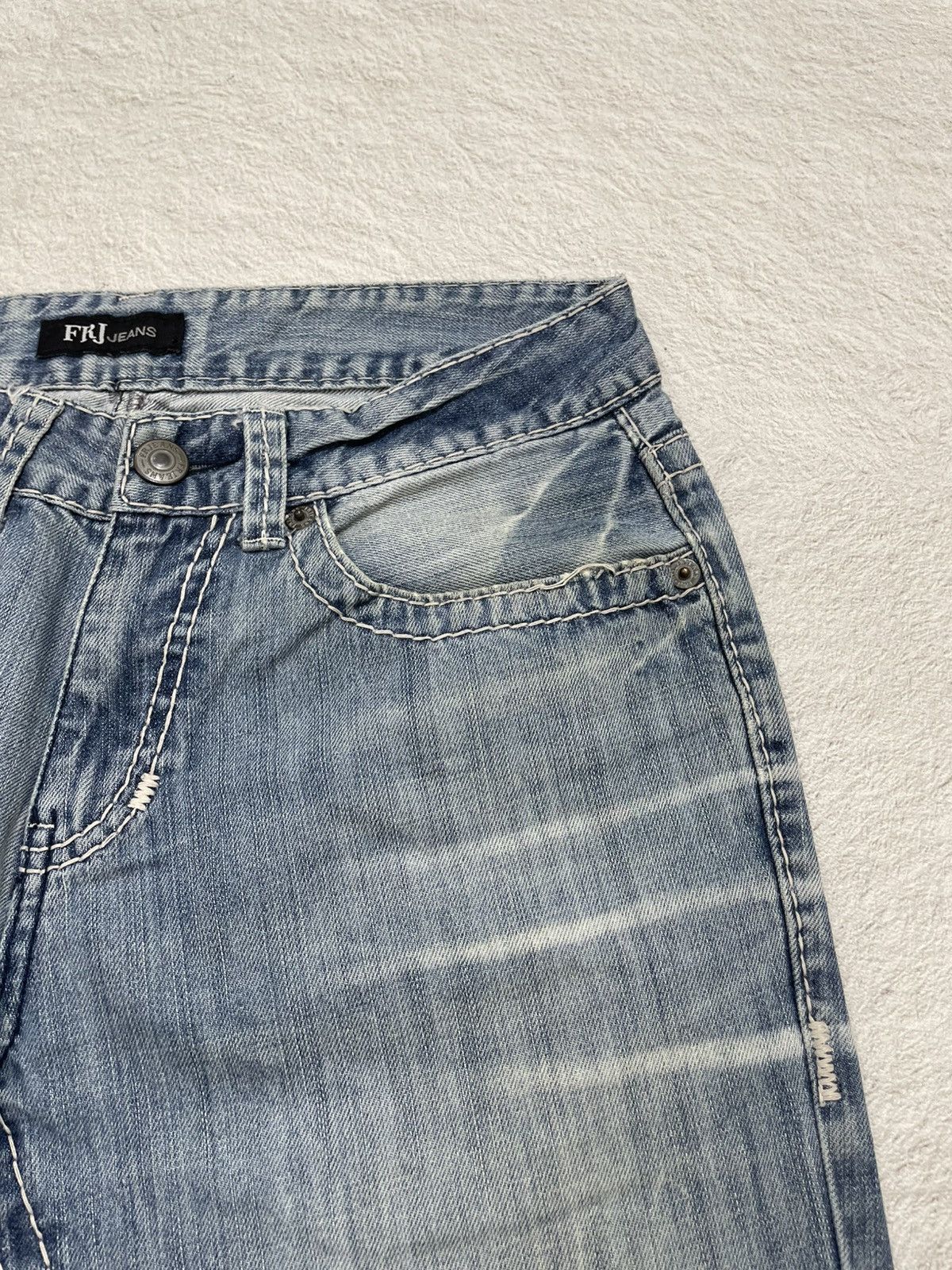 Japanese Brand FRJ Light Blue Washed Jeans Size US 30 / EU 46 - 4 Thumbnail
