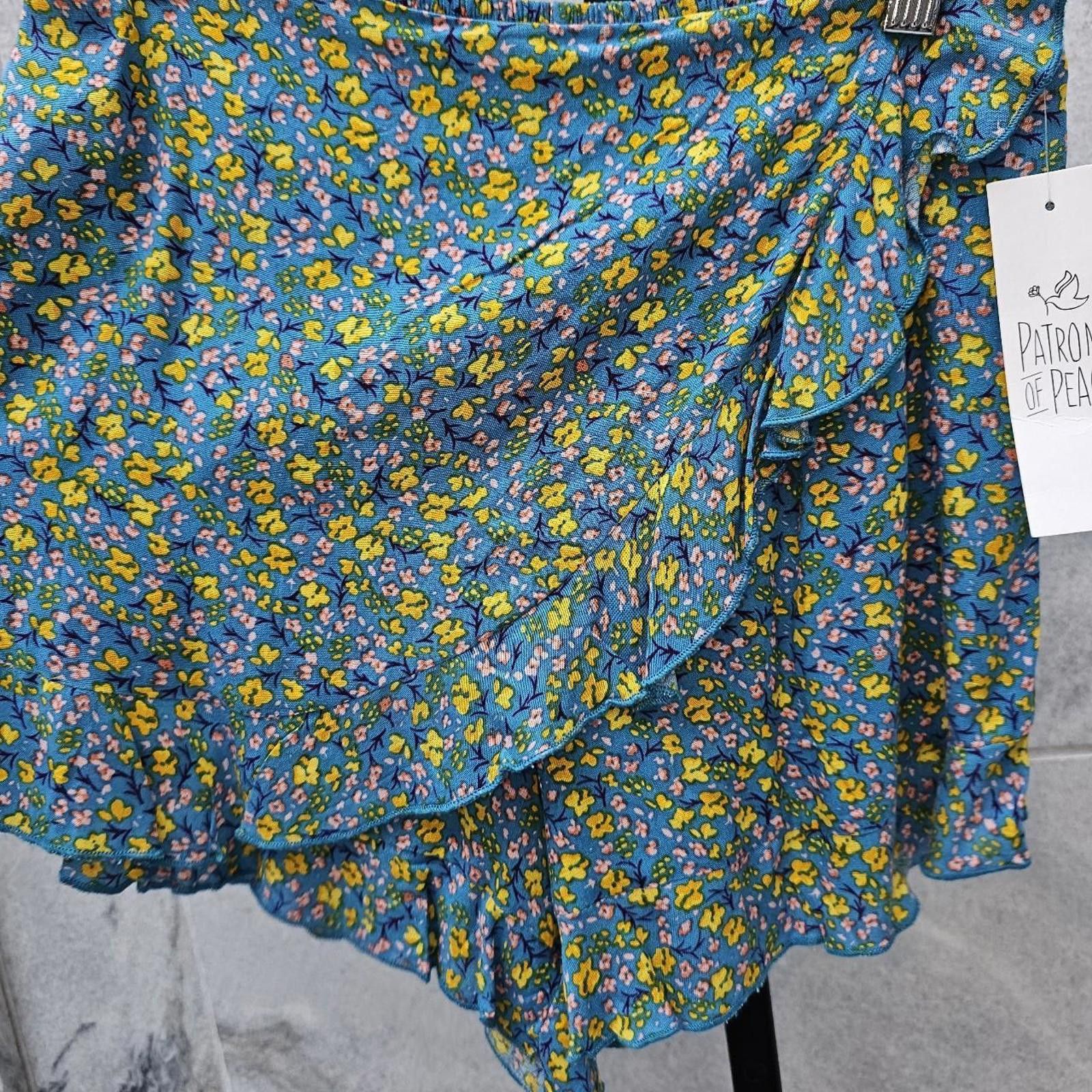 Other Women's Blue Floral Skirt Size 28" / US 6 / IT 42 - 6 Thumbnail