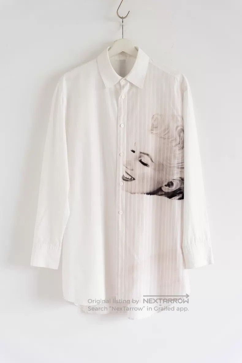 Yohji Yamamoto Yohji Yamamoto 19aw Monroe Portrait White Shirt Size US L / EU 52-54 / 3 - 1 Thumbnail