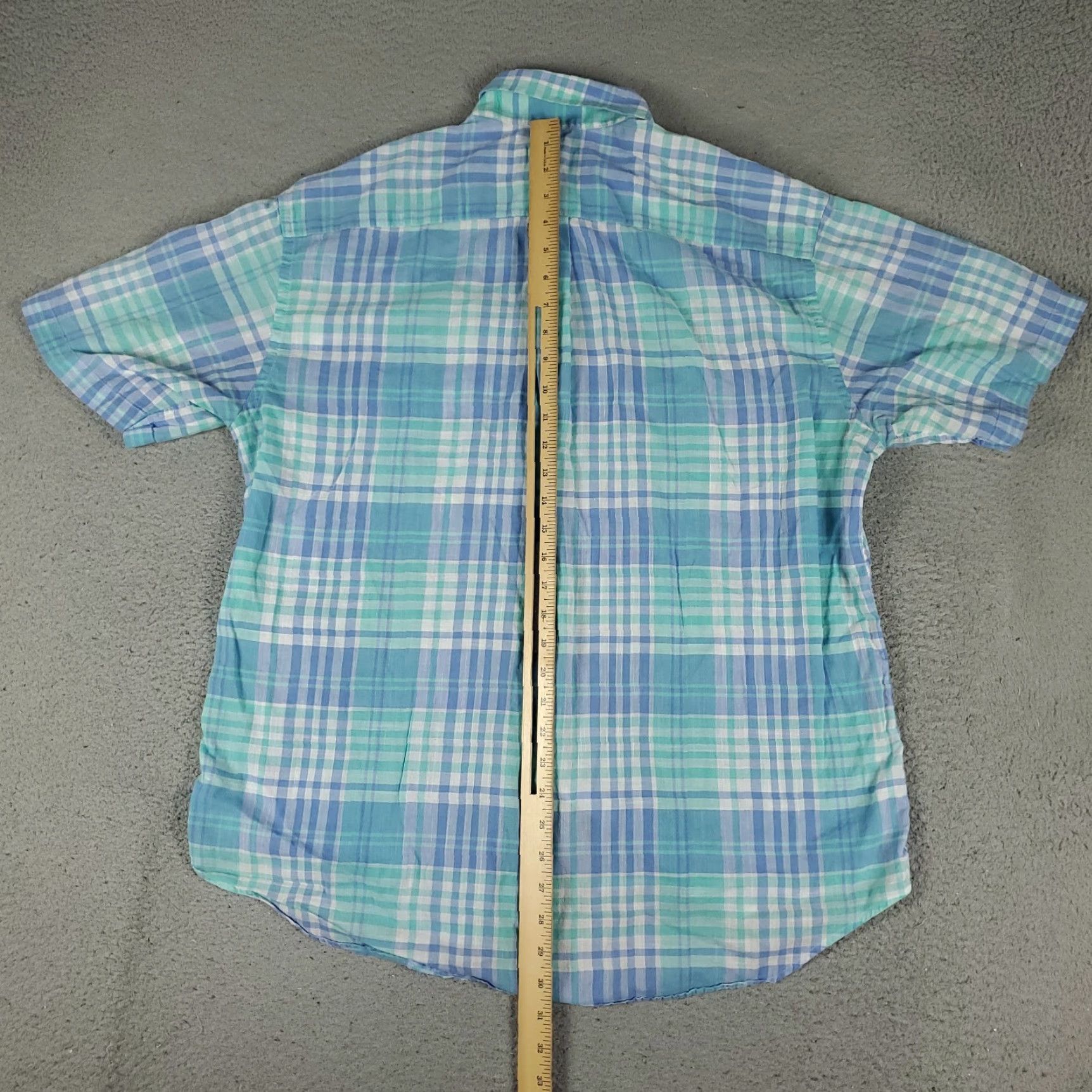Vineyard Vines VINEYARD VINES Blue Plaid Button Up Shirt Mens Large Short Sleeve Casual Modern Preppy Size US L / EU 52-54 / 3 - 4 Thumbnail