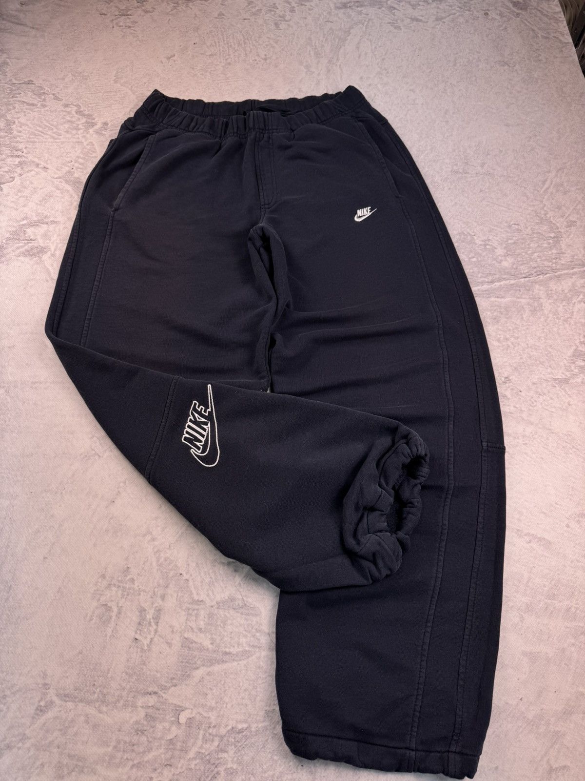 Nike × Vintage NIKE VINTAGE BASIC LOGO OVERSIZE BAGGY PANTS Size US 32 / EU 48 - 2 Thumbnail