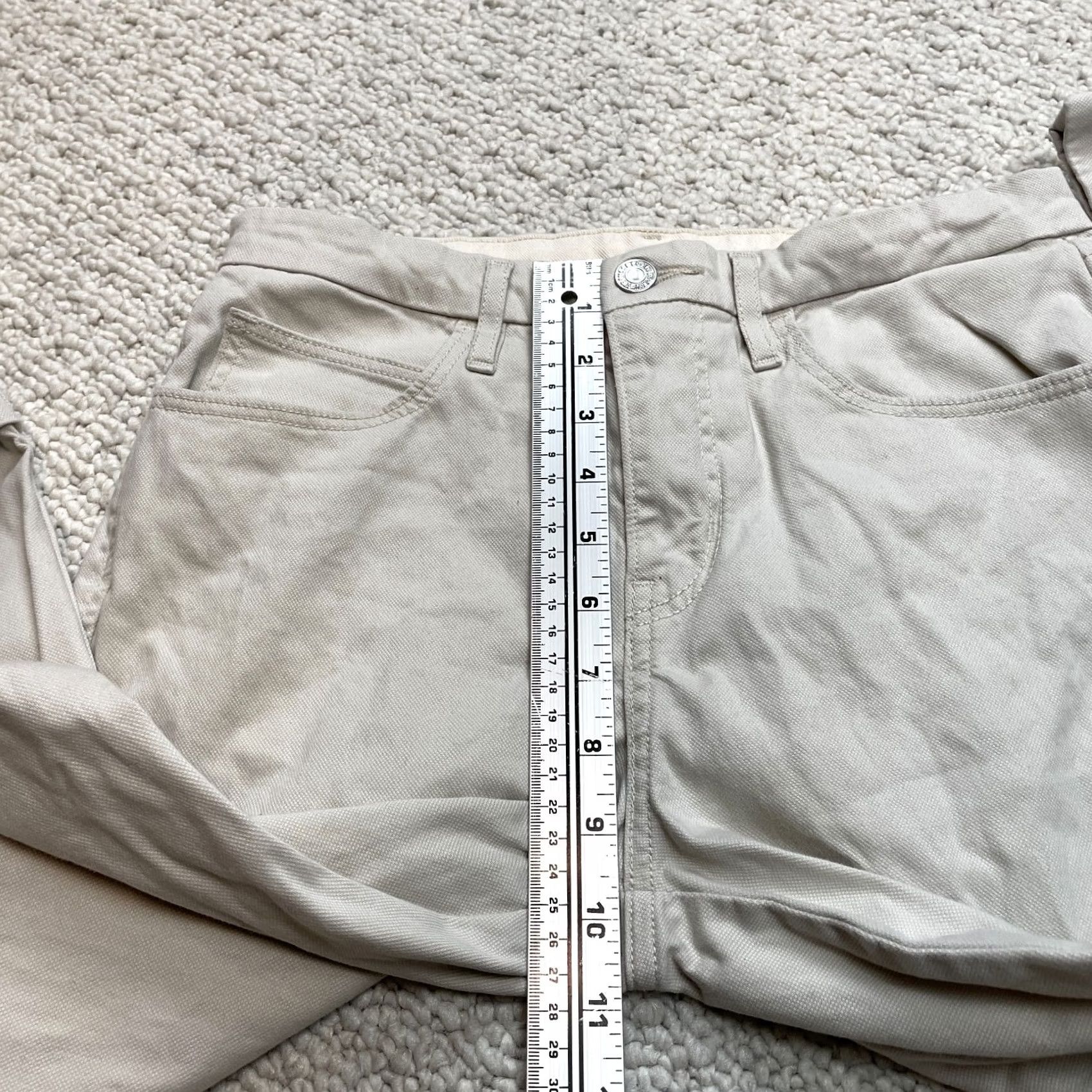 Levi's Levi's Jeans Womens 27 Light Beige Khaki Cropped Cropped Leg 25 In Inseam 27x? No Size 27" / US 4 / IT 40 - 4 Thumbnail