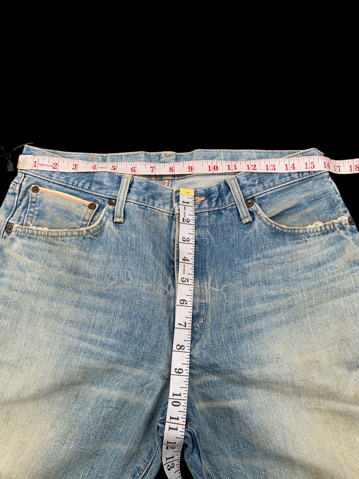 Edwin VINTAGE EDWIN 505s SELVEDGE FADED&RUSTY DISTRESSED DENIM Size US 32 / EU 48 - 22 Thumbnail