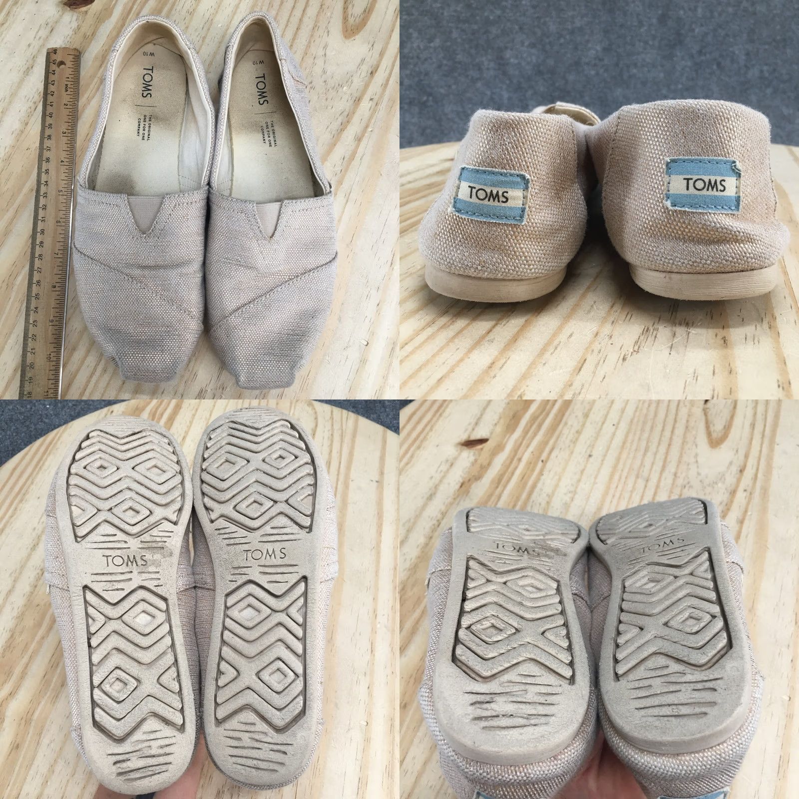 Toms TOMS Alpargatas Slip-On Beige Casual Comfort Low Top Womens 10 Shoes Size L / US 10 / IT 46 - 8 Thumbnail