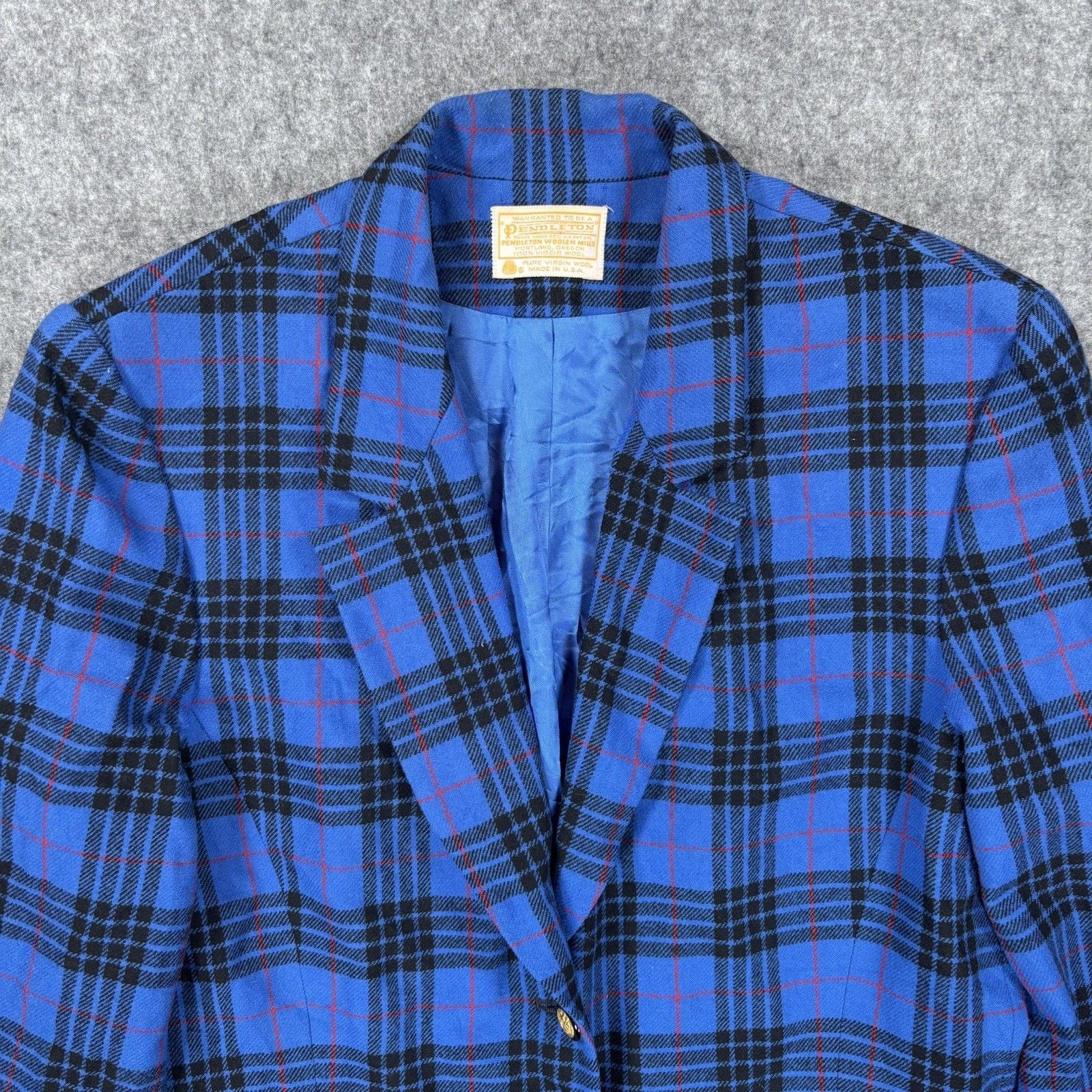 Pendleton Vintage Pendleton Blazer Womens 12 Blue Morgan Scottish Wool Size XL / US 12-14 / IT 48-50 - 2 Thumbnail
