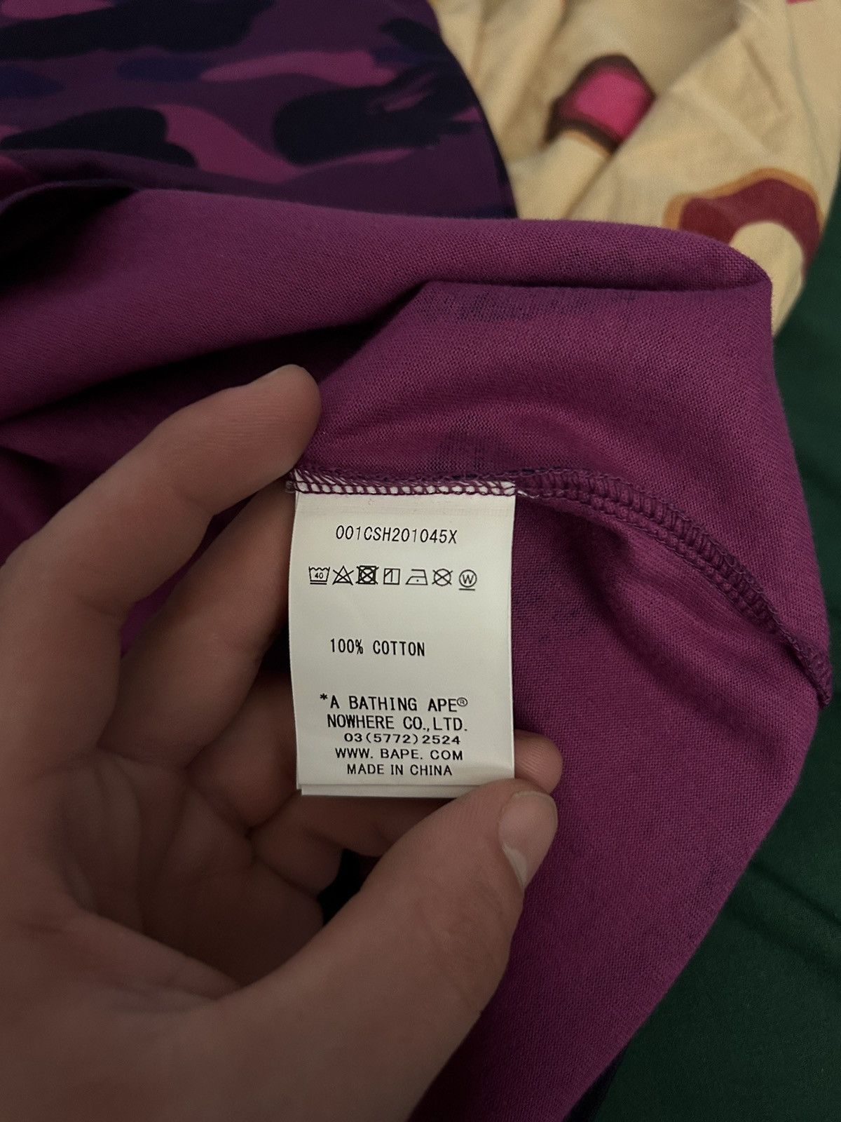 Bape BAPE Color Camo College Tee Purple Size US XL / EU 56 / 4 - 7 Thumbnail