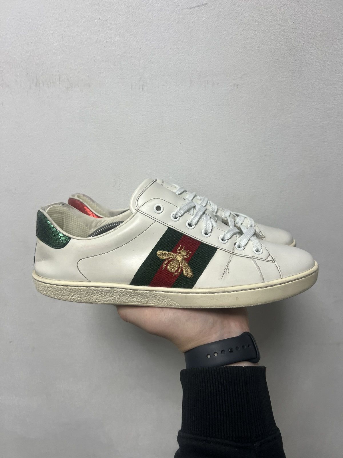 Gucci Gucci low top sneakers Bianoco/BBR/Blue Size US 8.5 / EU 41-42 - 2 Thumbnail
