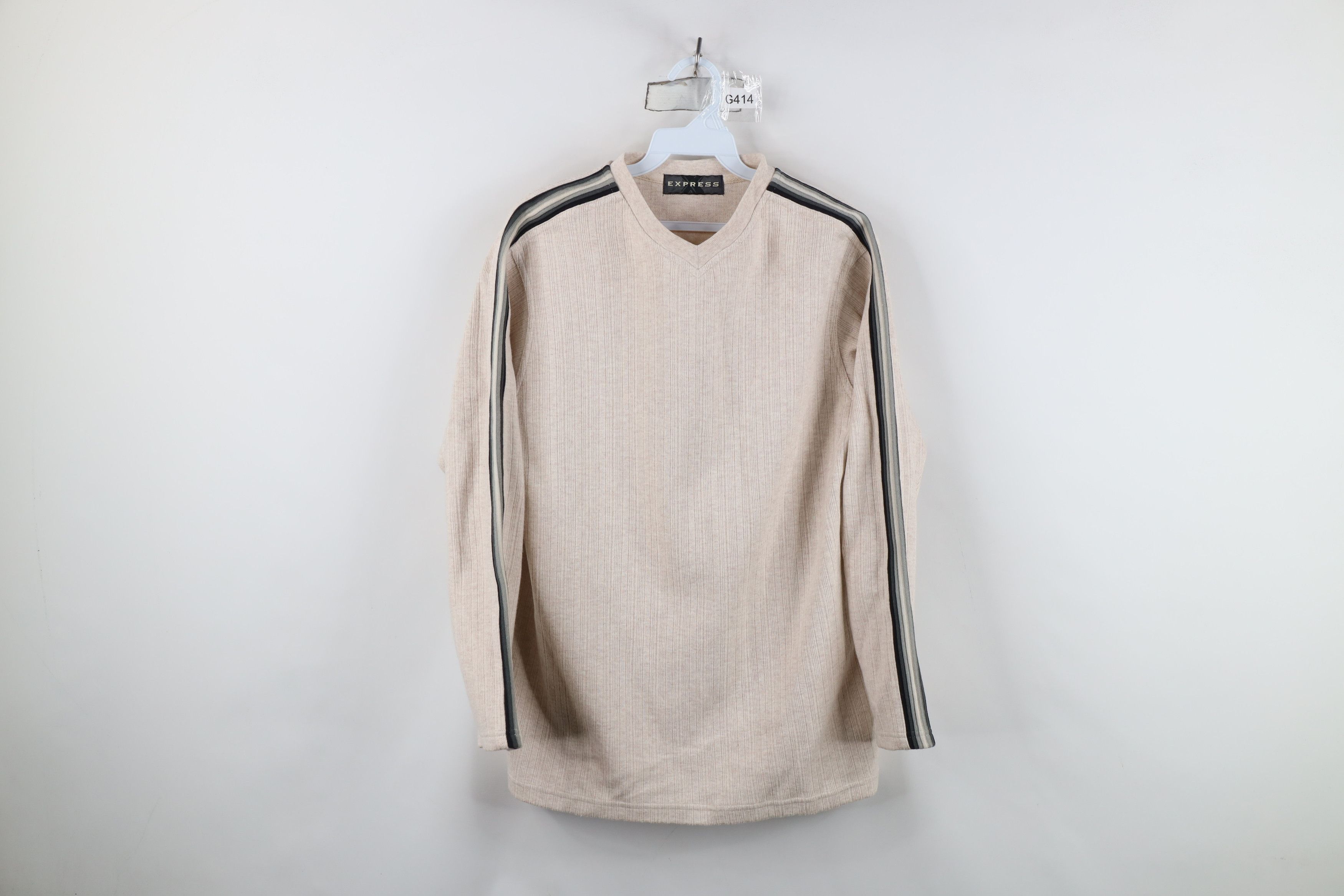 Express Vintage 90s Express Heavyweight Knit Long Sleeve T-Shirt Size L / US 10 / IT 46 - 1 Thumbnail