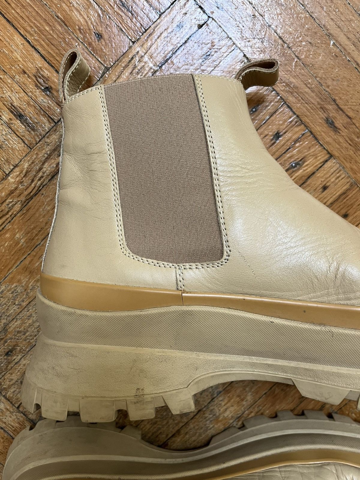 Jil Sander Jil Sander Vibram Tan/Beige/Cream Chelsea Boot Size US 11 / EU 44 - 2 Thumbnail
