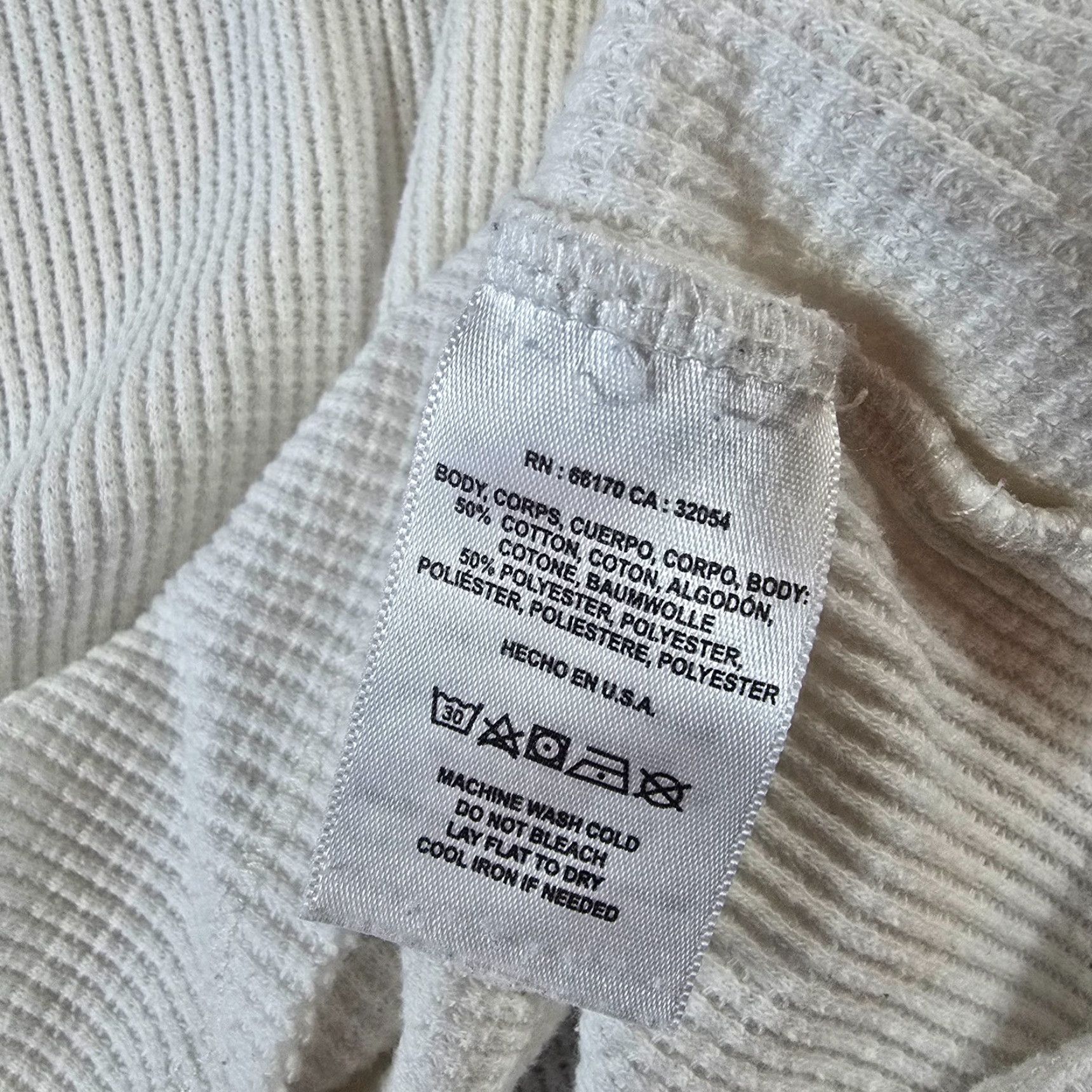 Anthropologie T.La Anthropologie Top Womens Medium White Thermal Waffle Knit Lounge Casual Tee Size M / US 6-8 / IT 42-44 - 7 Thumbnail