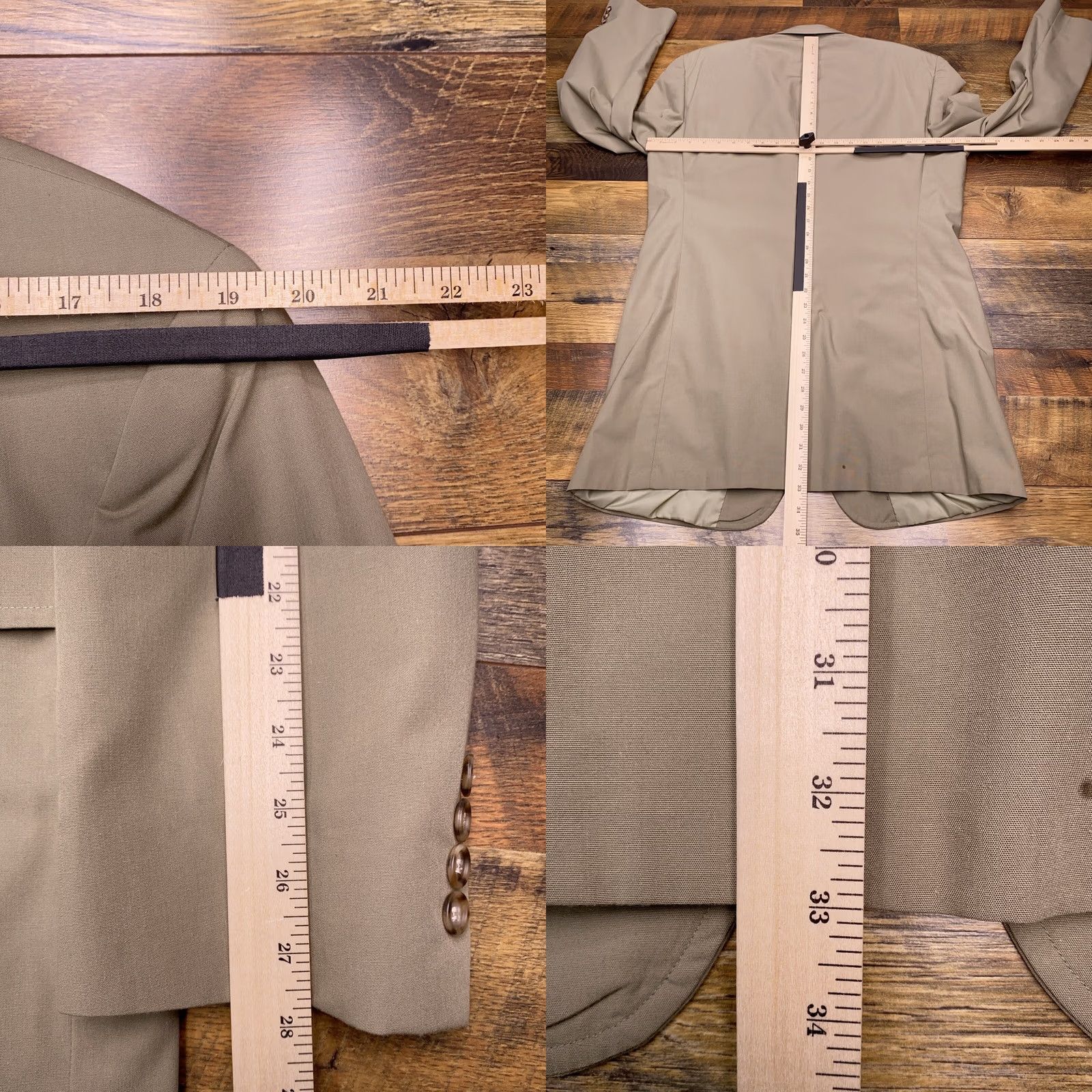 Vintage VINTAGE Haspel Sport CoatMens 44 Tan Beige Single-Breasted 2-Button Notch Lapel Regular Sleeve Four-Button Solid Button Front Jacket Coat Regular Mens Size US S / EU 44-46 / 1 - 9 Thumbnail