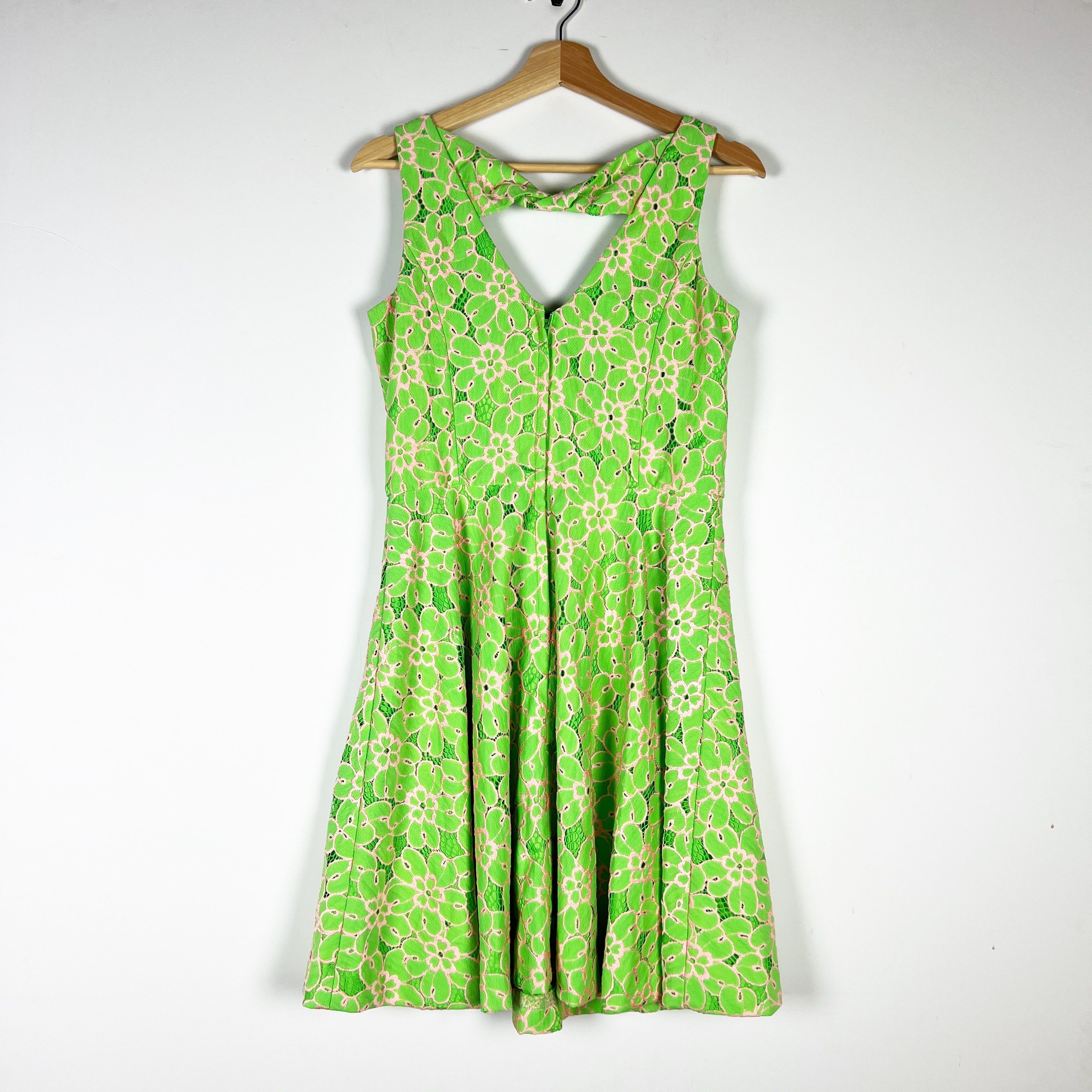 Lilly Pulitzer Lilly Pulitzer Freja Cotton Green Pink Pique Size M / US 6-8 / IT 42-44 - 4 Thumbnail