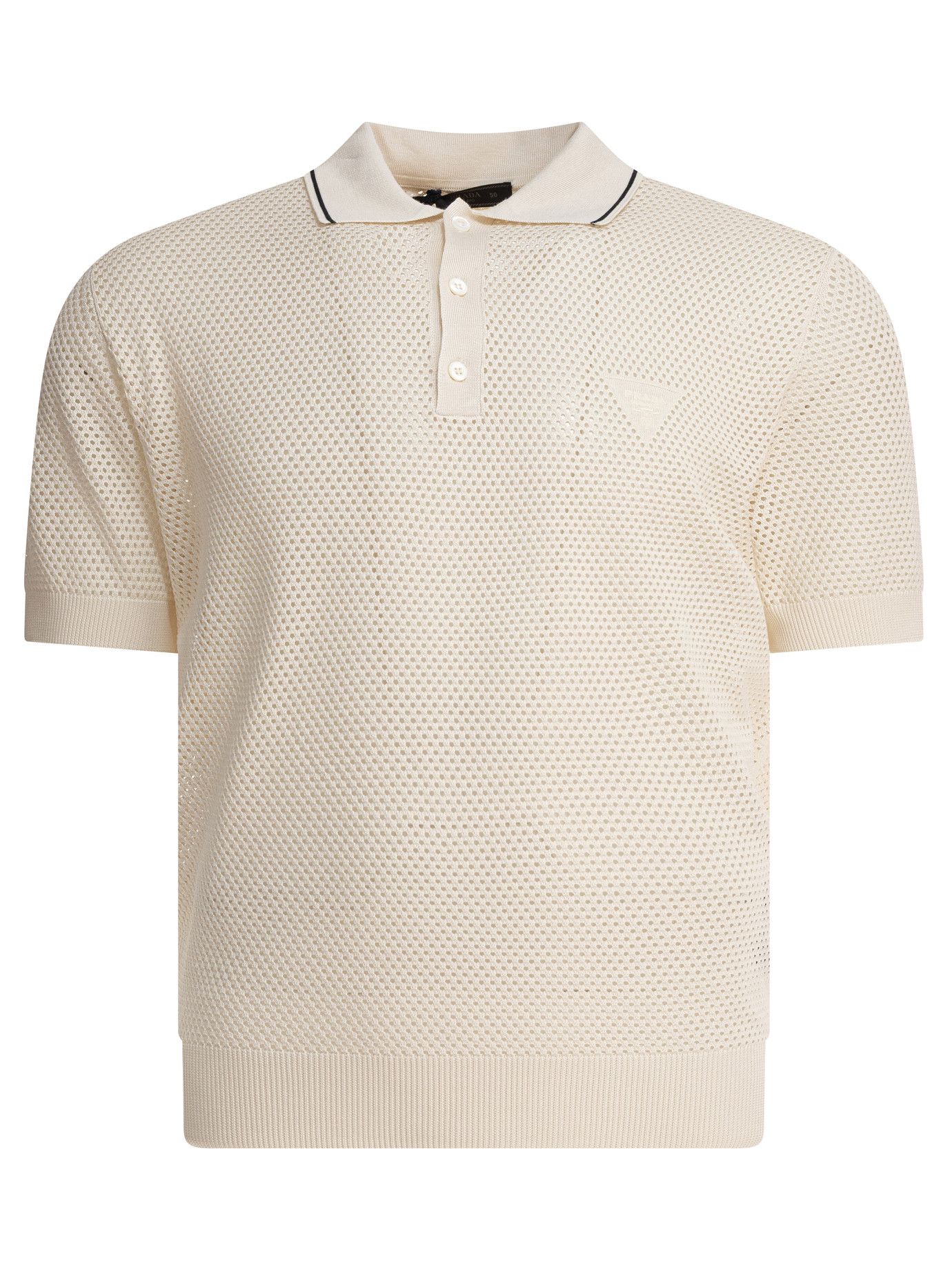 Prada Perforated Detail Polo Shirt tag size 52 Men - USA Duties Paid