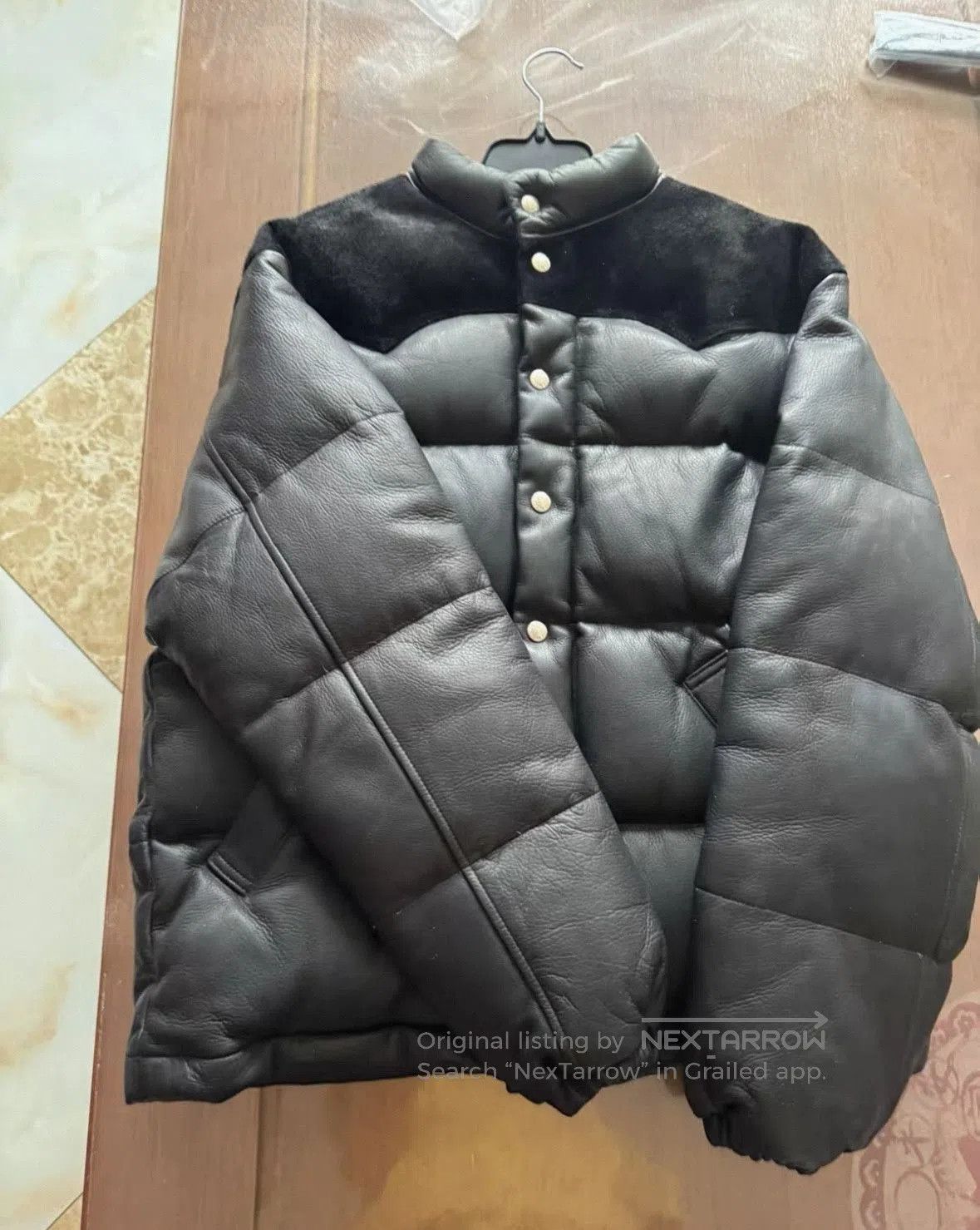The Real McCoy's The Real Mccoy's Black deerskin mid-length down jacket. Size US XXS / EU 40 - 1 Thumbnail