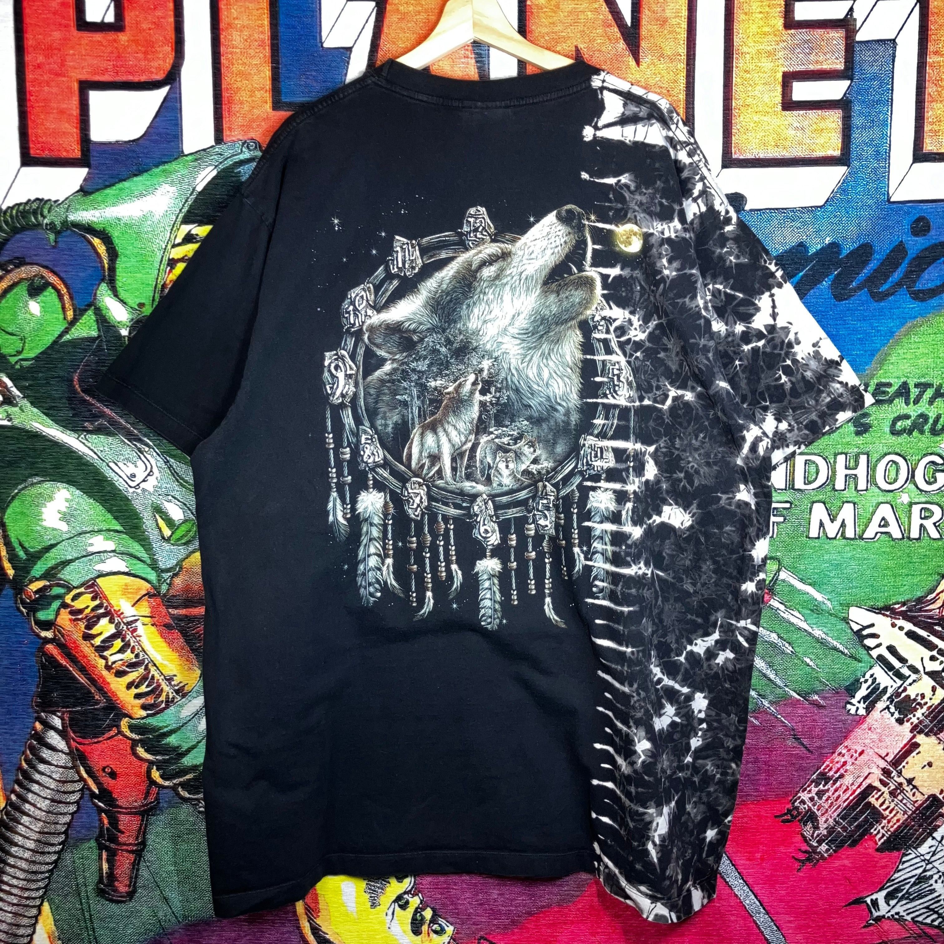 Vintage Y2K Jay’s Rock Wolf Nature Spirit Liquid Blue Style Tee Size Size US XXL / EU 58 / 5 - 2 Thumbnail