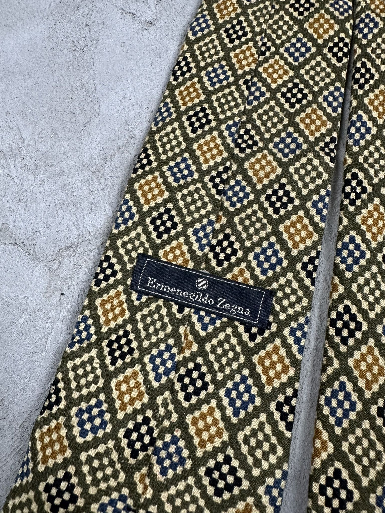 Designer × Ermenegildo Zegna Vintage Ermenegildo Zegna Silk Luxury Patterned Tie Size ONE SIZE - 5 Thumbnail