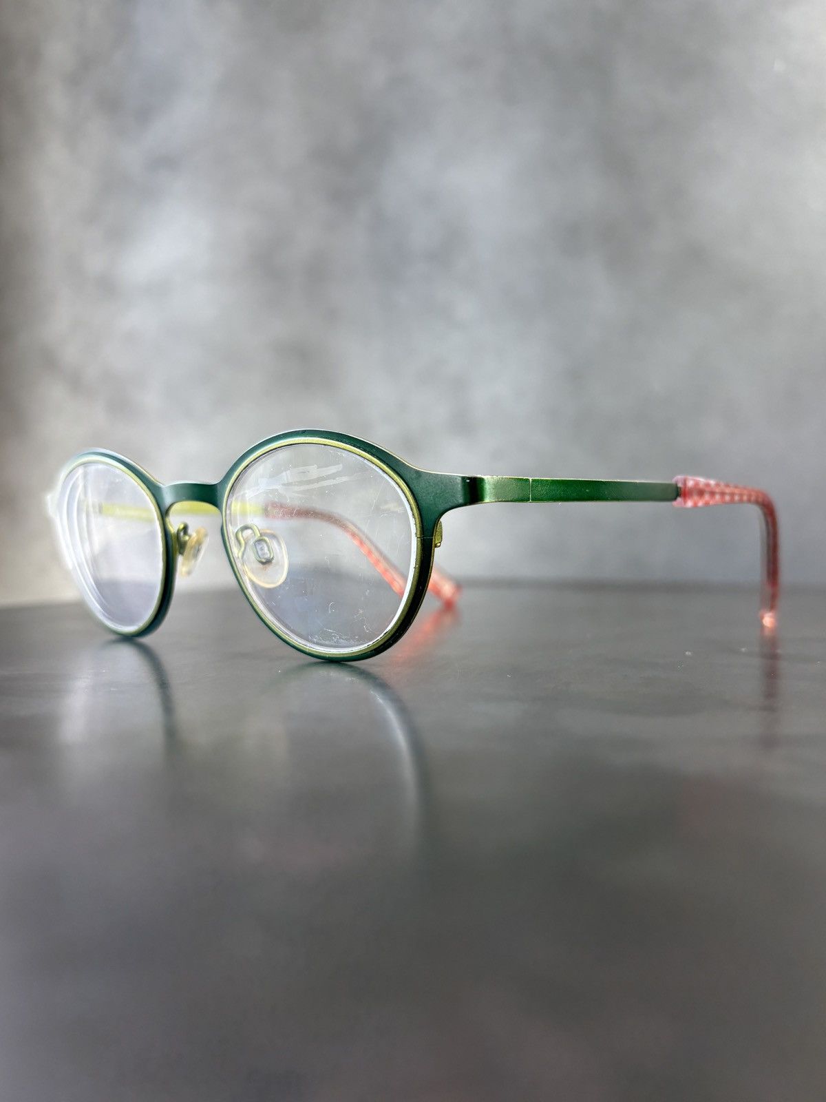 Designer Jean Lafont Paris Frames Green Metal Rebus 4030 Eyeglasses Size ONE SIZE - 1 Thumbnail
