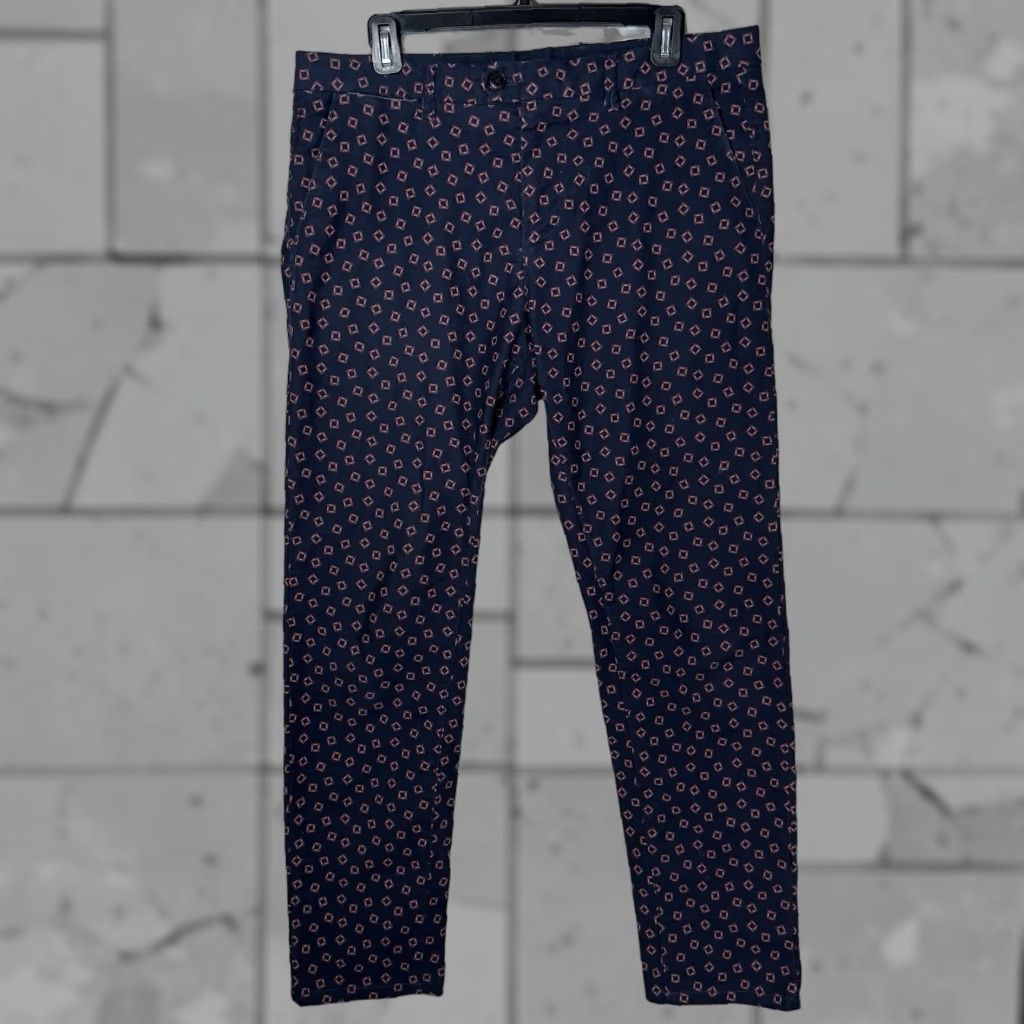 Scotch & Soda Scotch & Soda Mott Design Pants Casual Straight Mens 32x34 Blue Chino Straight Leg Men Size US 32 / EU 48 - 1 Thumbnail