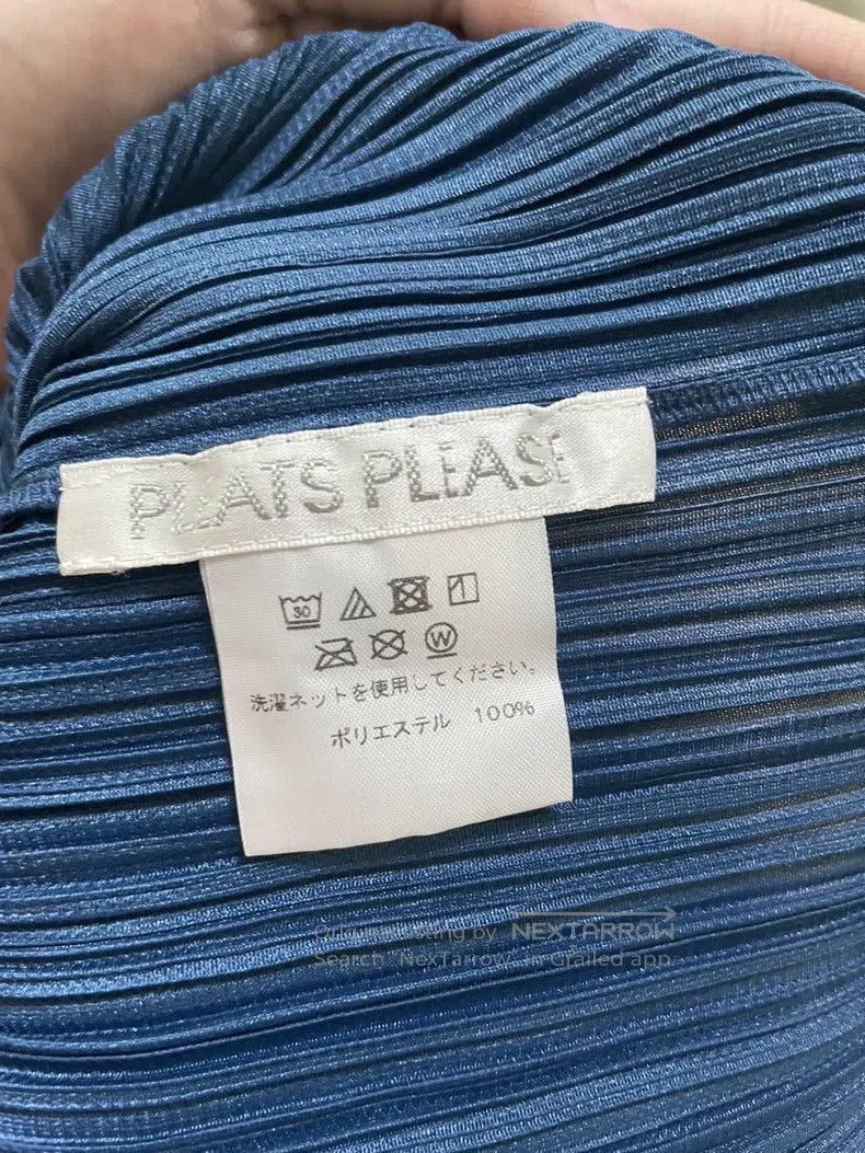 Issey Miyake Issey Miyake Long Sleeve Peacock Blue Top Size L / US 10 / IT 46 - 2 Thumbnail