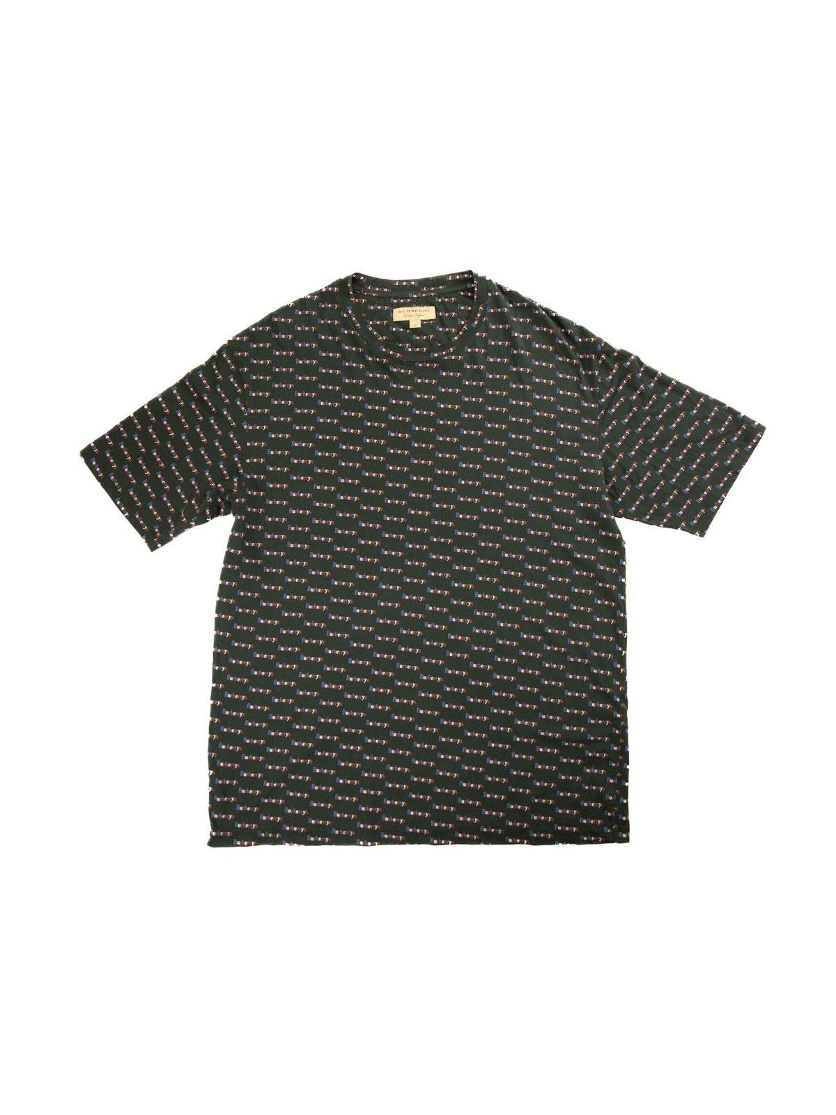 Burberry Burberry Mens Repeat Logo Black T Shirt Medium Black Size US M / EU 48-50 / 2 - 1 Thumbnail