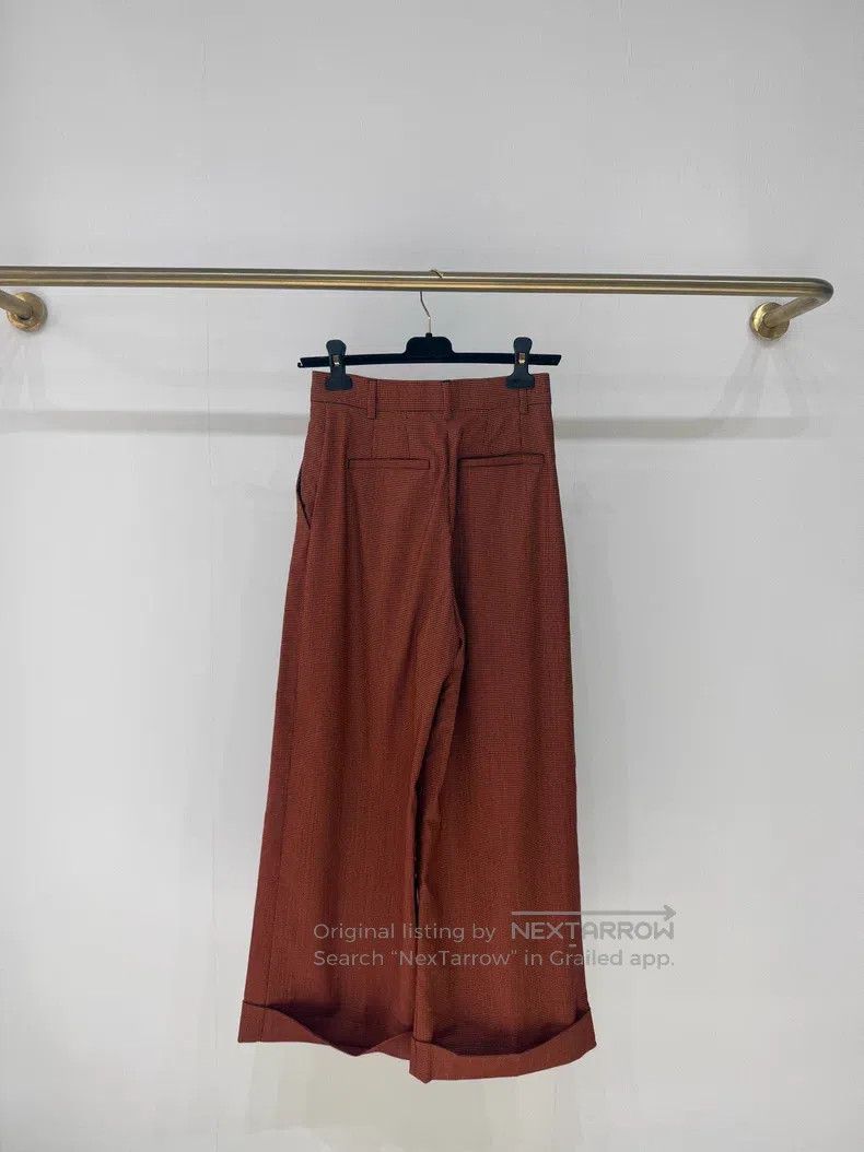 Fendi Fendi Fine Checkered Wool Wide Leg Trousers Size 25" / US 0 / IT 36 - 2 Thumbnail