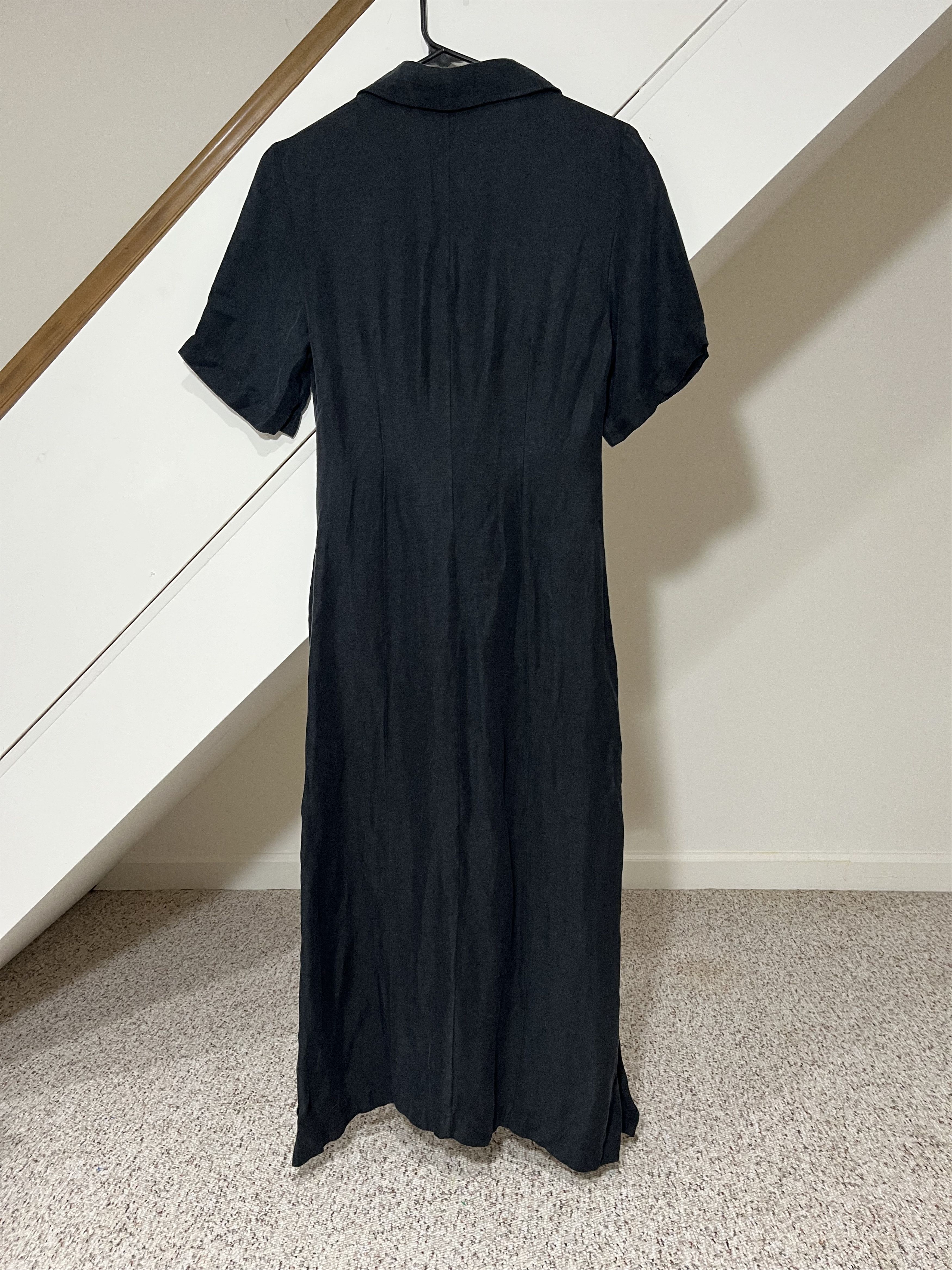 & Other Stories & Other Stories Black Linen Cupro Blend Maxi Dress Size 2 Size XS / US 0-2 / IT 36-38 - 2 Thumbnail