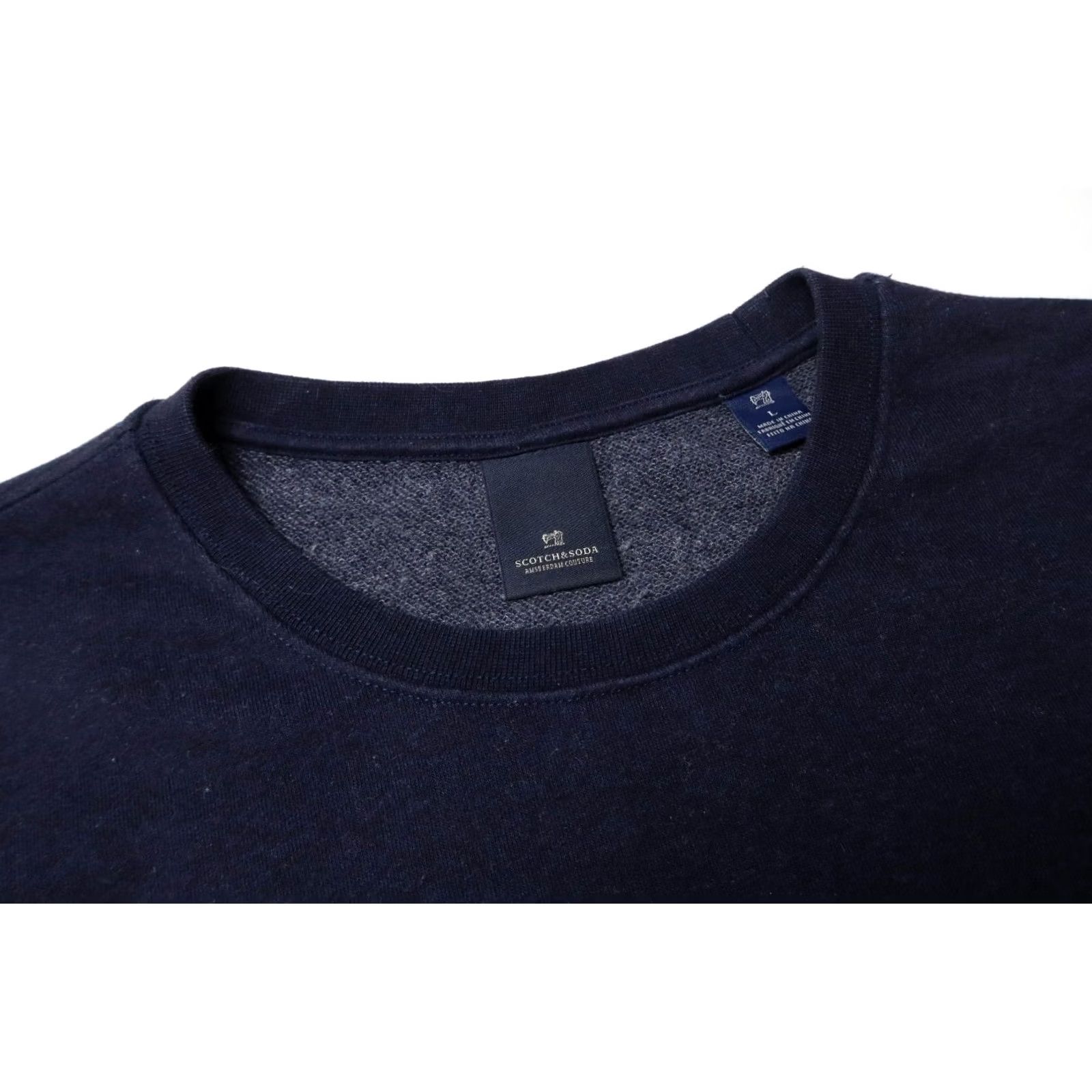 Scotch & Soda SCOTCH & SODA Sweatshirt Logo Blue Round Neck Pullover MEN Large Size US L / EU 52-54 / 3 - 4 Thumbnail