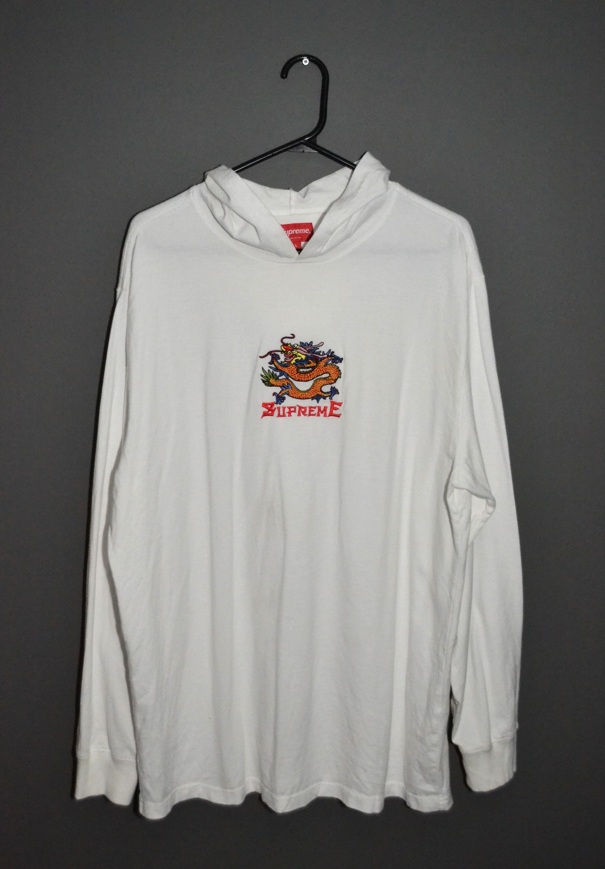 Supreme Supreme Dragon Hooded L/S Top White 2022 Large Size US L / EU 52-54 / 3 - 3 Thumbnail