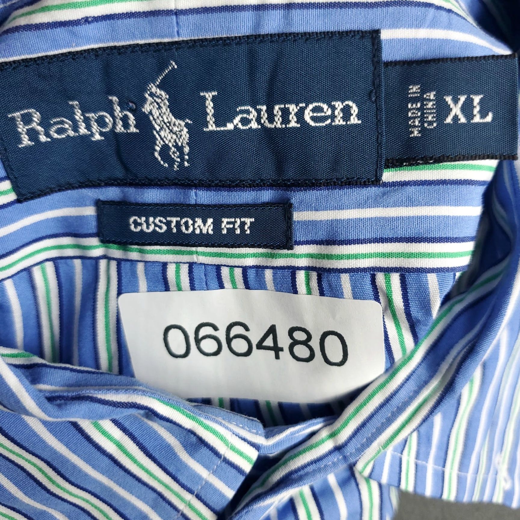 Ralph Lauren Ralph Lauren Shirt Mens XL Blue Striped Custom Fit Button Up Long Sleeve Size US XL / EU 56 / 4 - 8 Thumbnail
