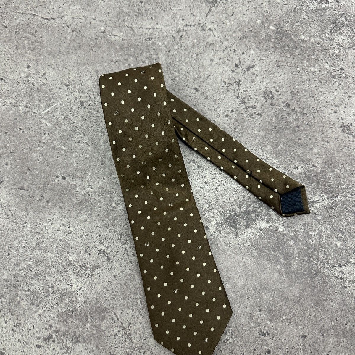 Gianfranco Ferre Vintage 90s Gianfranco Ferre Dot monogram silk tie luxury Size ONE SIZE - 3 Thumbnail