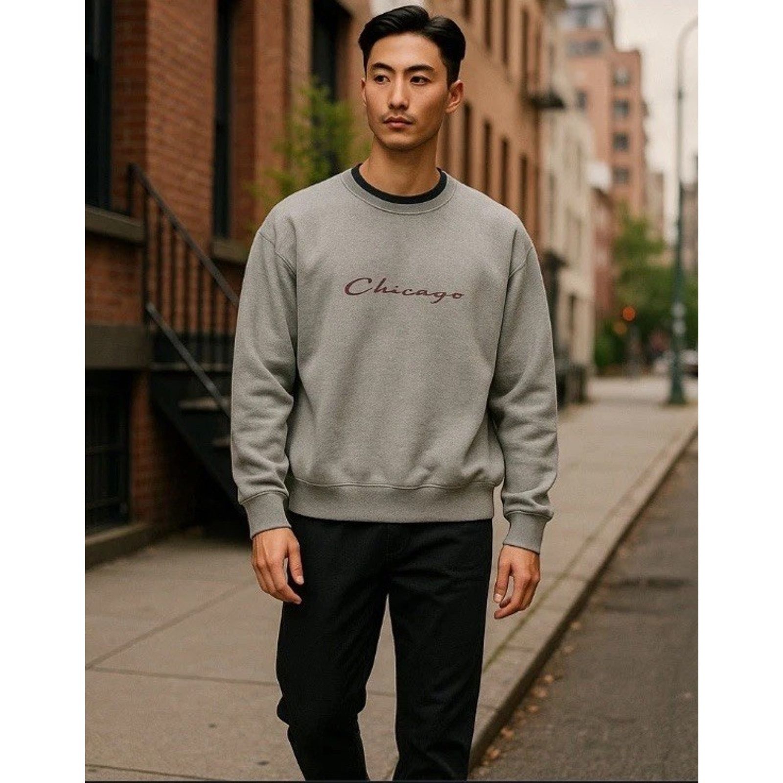 Jerzees Vintage Jerzees Super Sweats Embroidered Chicago Sweatshirt Size US XL / EU 56 / 4 - 19 Thumbnail