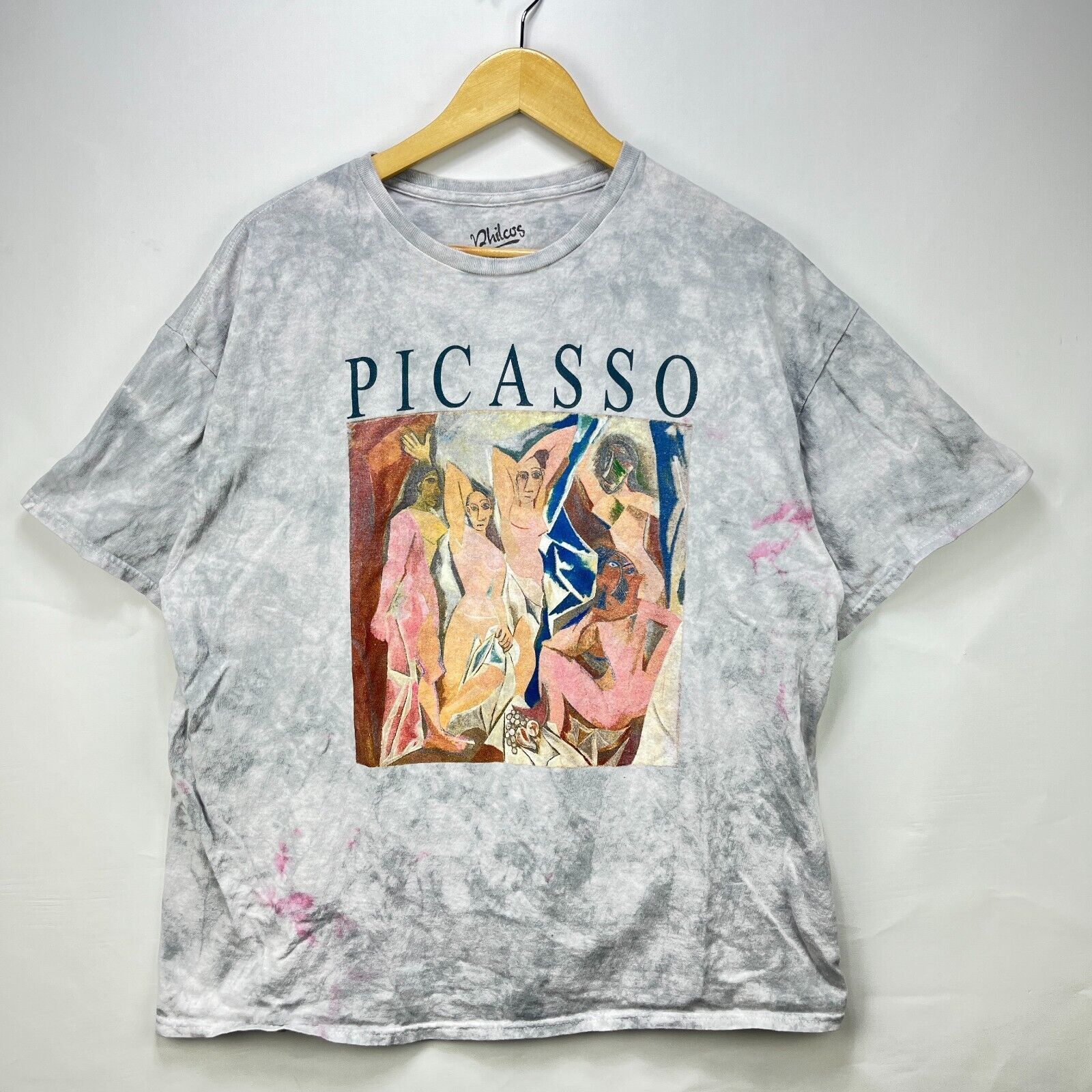 NBA × Vintage Vintage Y2K Picasso Naked Women Art Tie-Dye T-Shirt Large Size US L / EU 52-54 / 3 - 1 Thumbnail